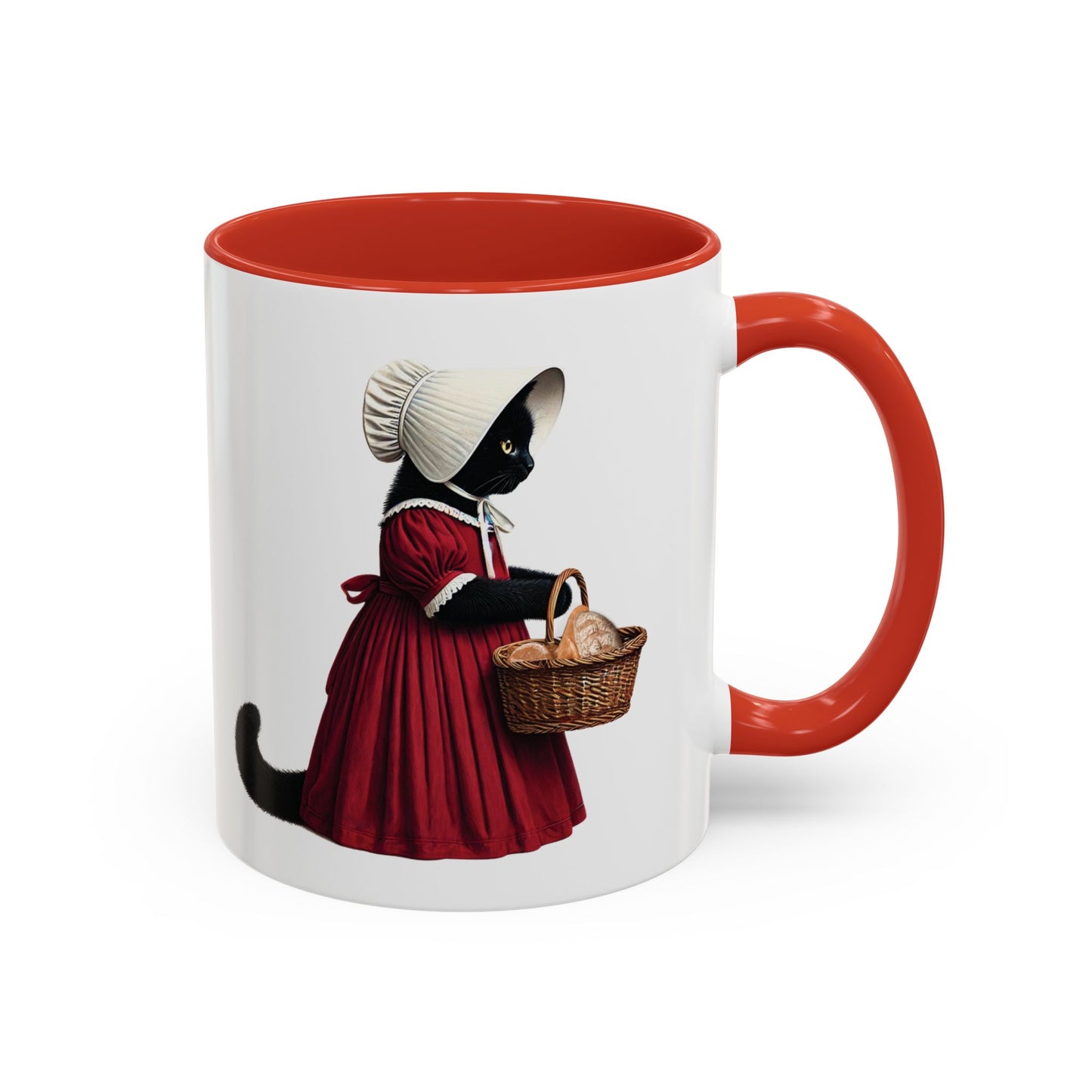 Handmaid's Cat Parody Kitschy Cat Accent Coffee Mug (11 oz)