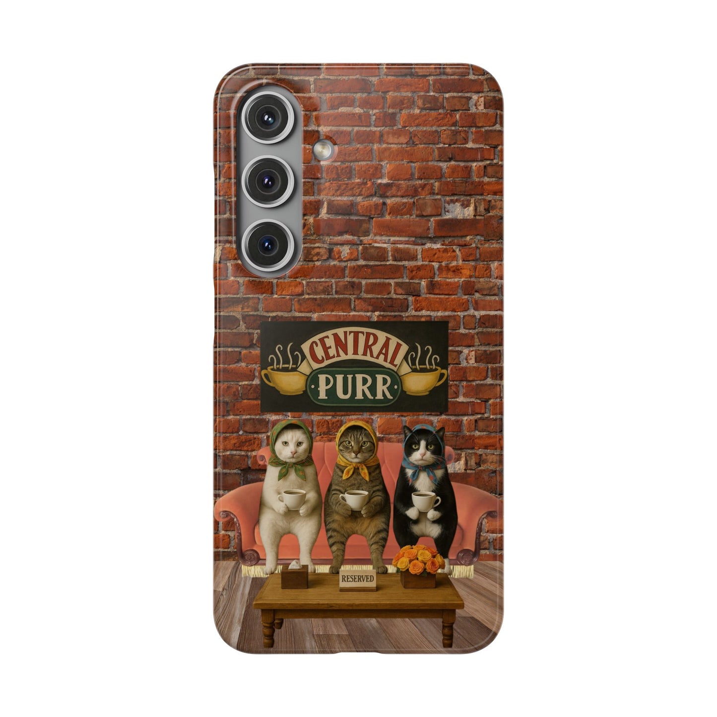 Babushka Cat Coffee Shop Snap Phone Case