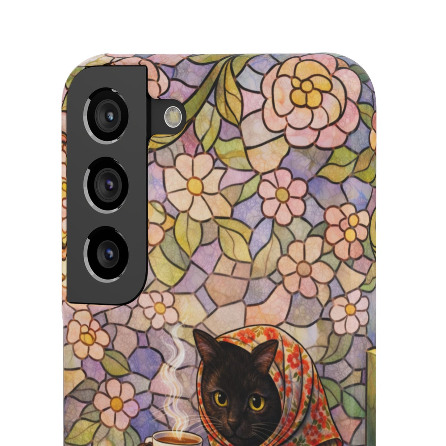 Babushka Cat Reads Artistic Literary Snap Phone Cases