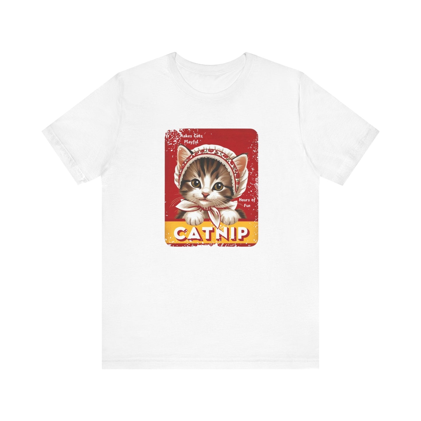 Babushka Cat, Vintage Catnip Kitten Unisex Jersey Short Sleeve Tee