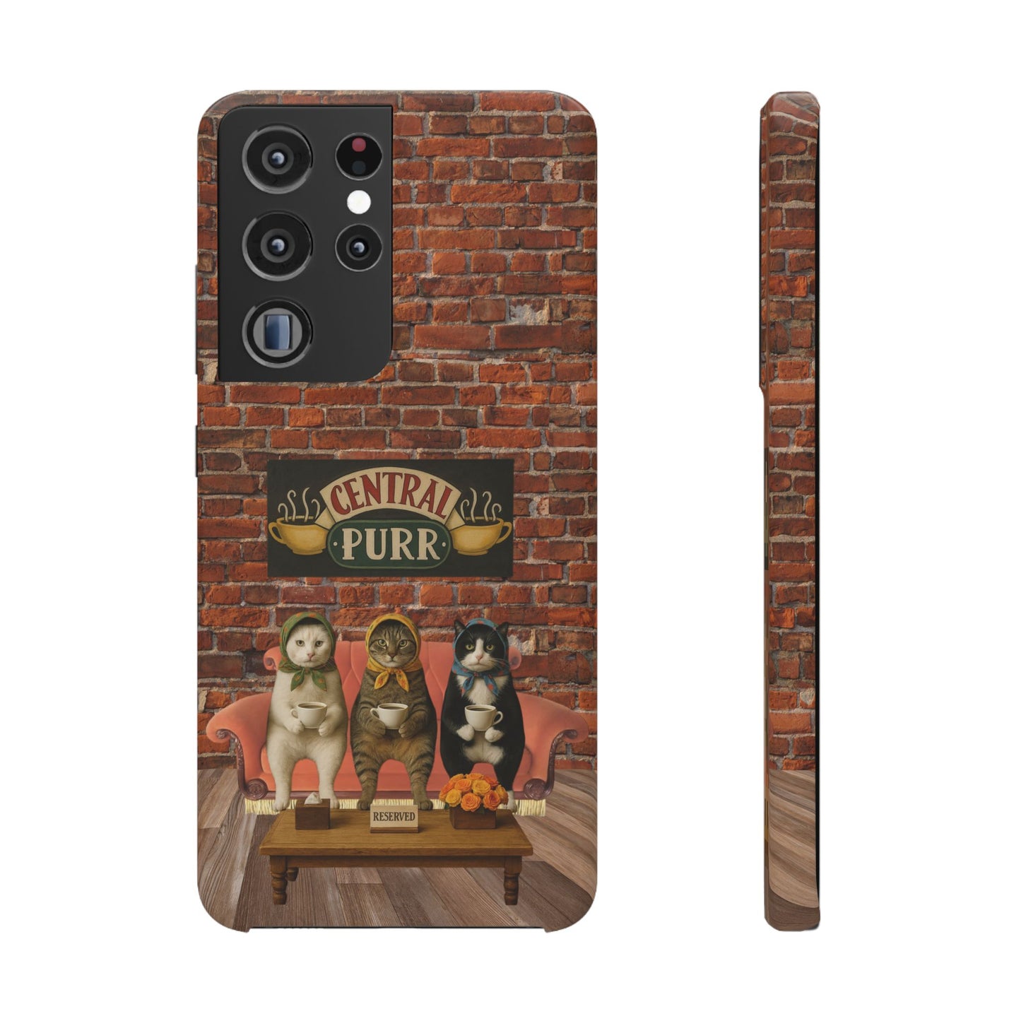 Babushka Cat Coffee Shop Snap Phone Case