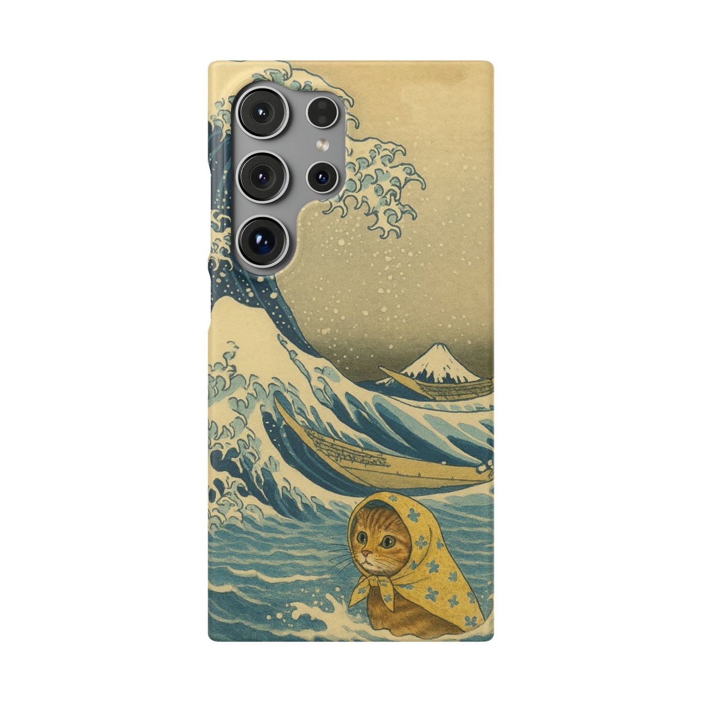 Babushka Cat x  The Great Wave Off Kanagawa Snap Phone Case