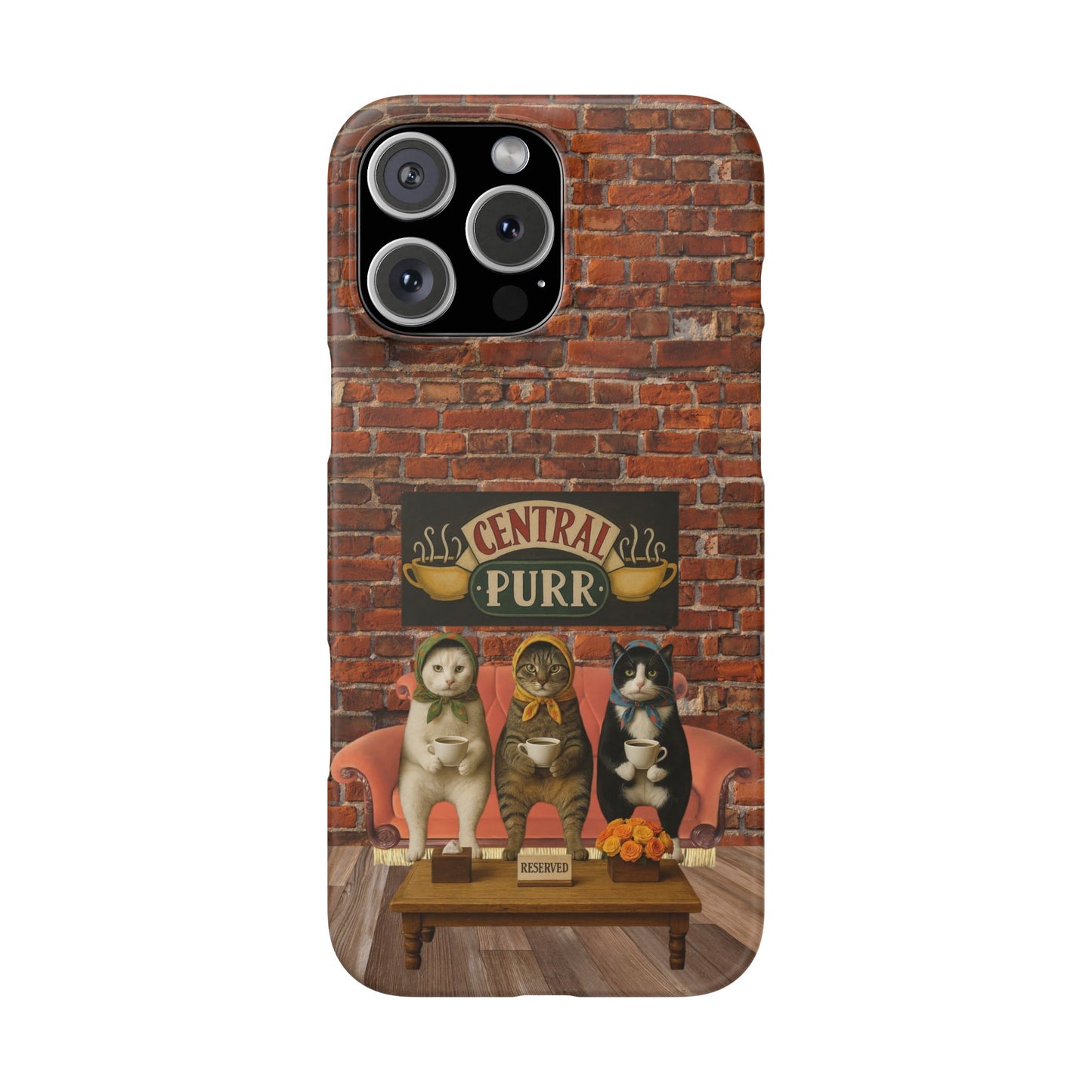 Babushka Cat Coffee Shop Snap Phone Case