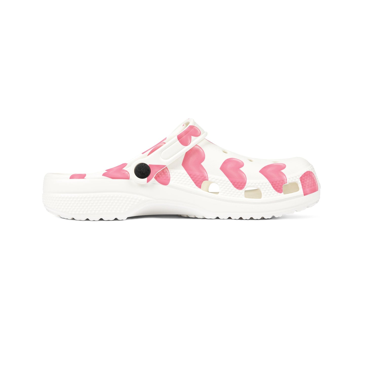 Pink Hearts Granny Gliders EVA Foam Rubber Shoes