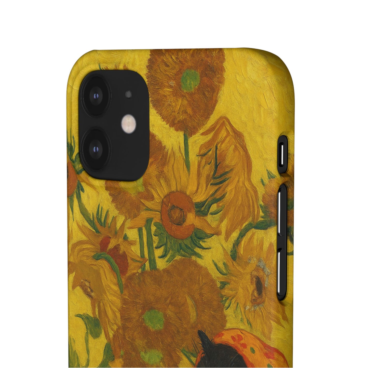 Babushka Cat Van Gogh Sunflowers Snap Phone Case