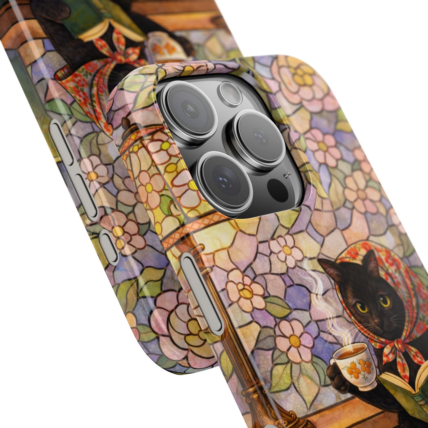 Babushka Cat Reads Artistic Literary Snap Phone Cases