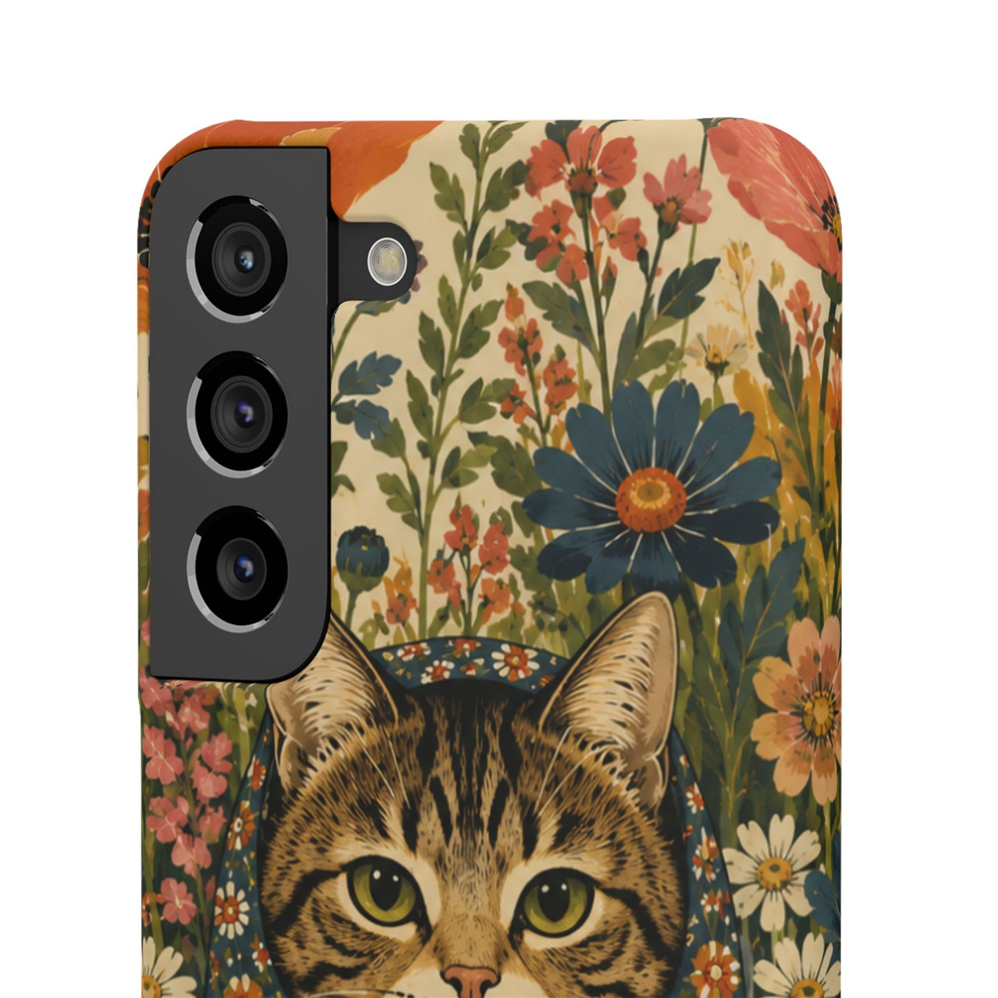 Babushka Cat Peeky Gardens Snap Phone Case