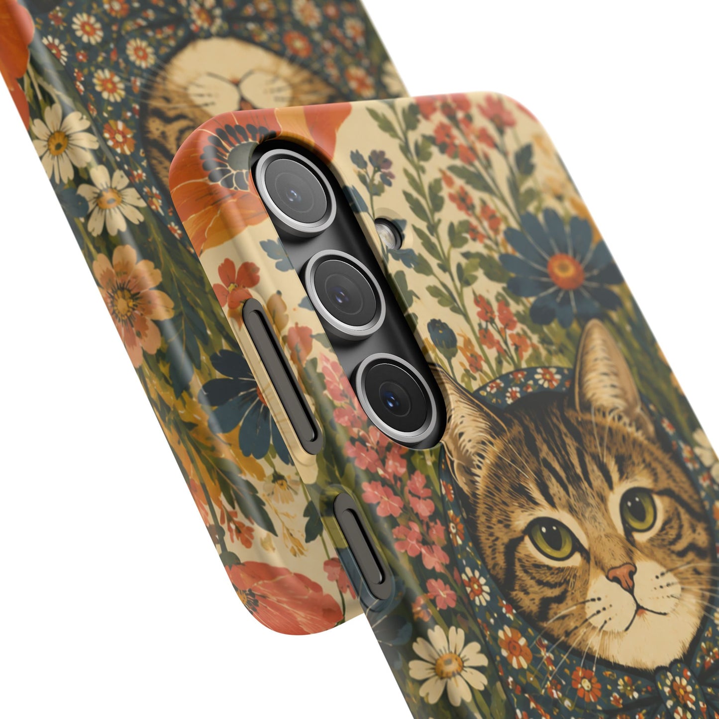 Babushka Cat Peeky Gardens Snap Phone Case