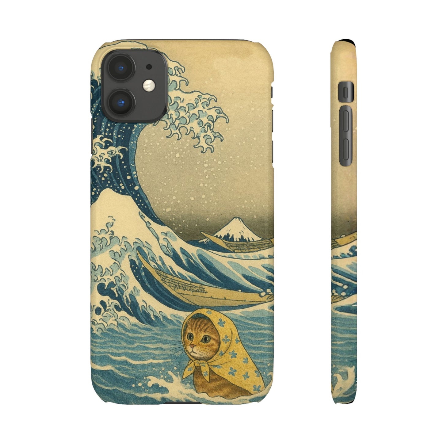 Babushka Cat x  The Great Wave Off Kanagawa Snap Phone Case