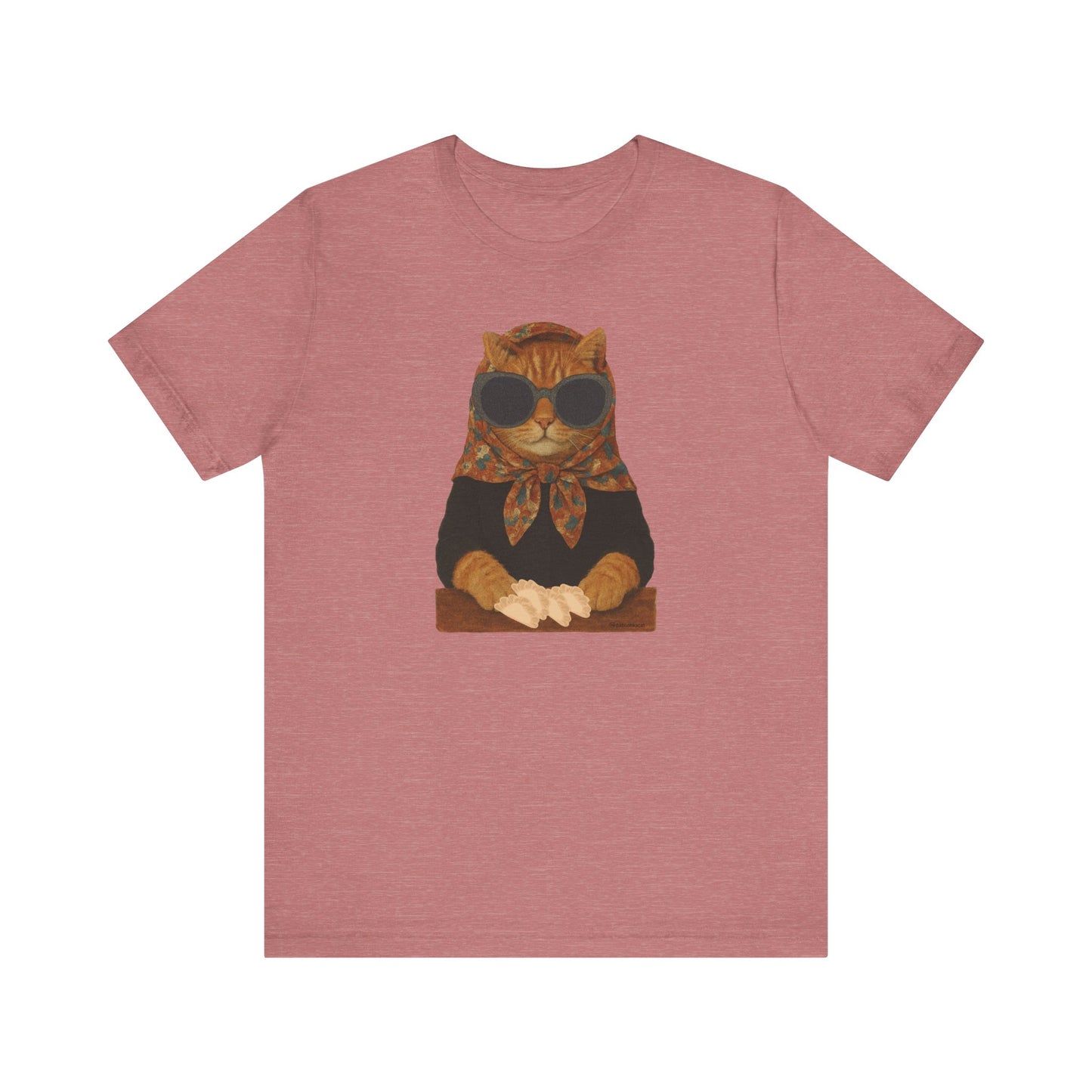 Babushka Cattie O', Pierogi Maker Polish Inspired Unisex Jersey Short Sleeve Tee