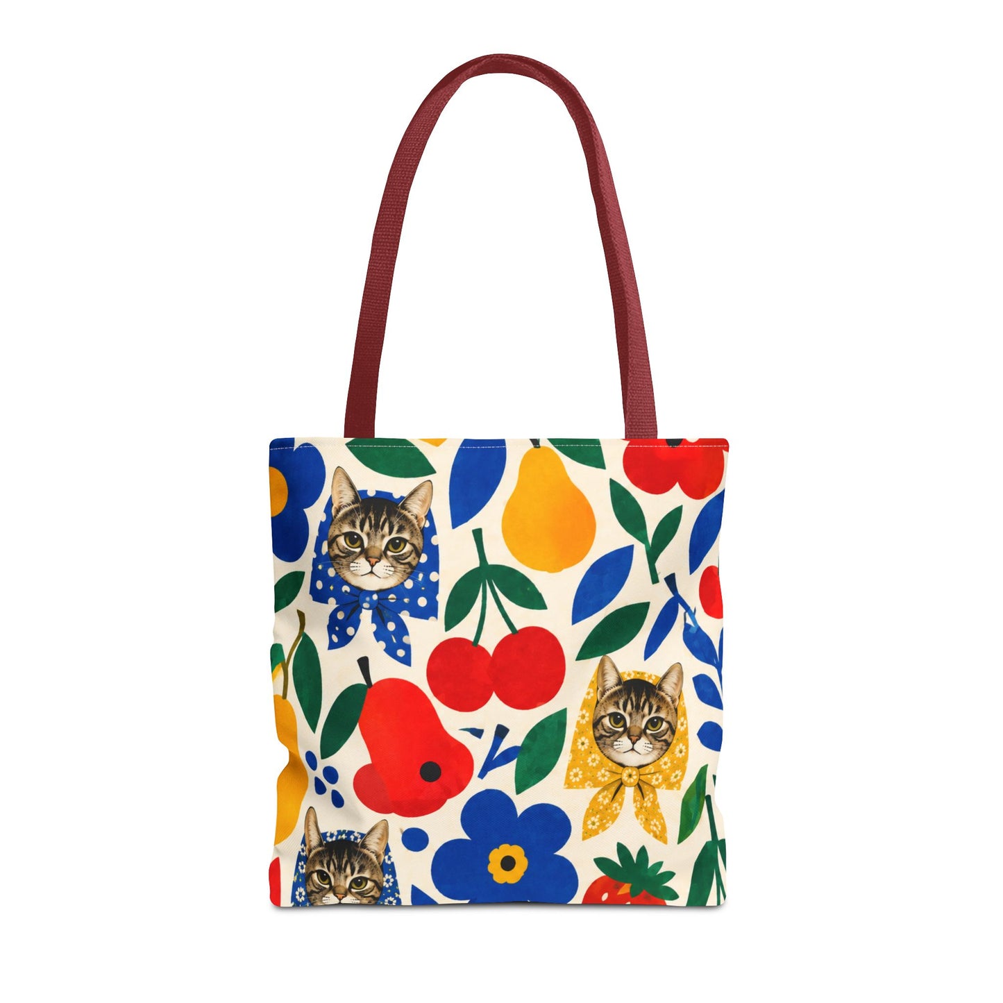 Babushka Cat Fruity Fun Reusable Tote
