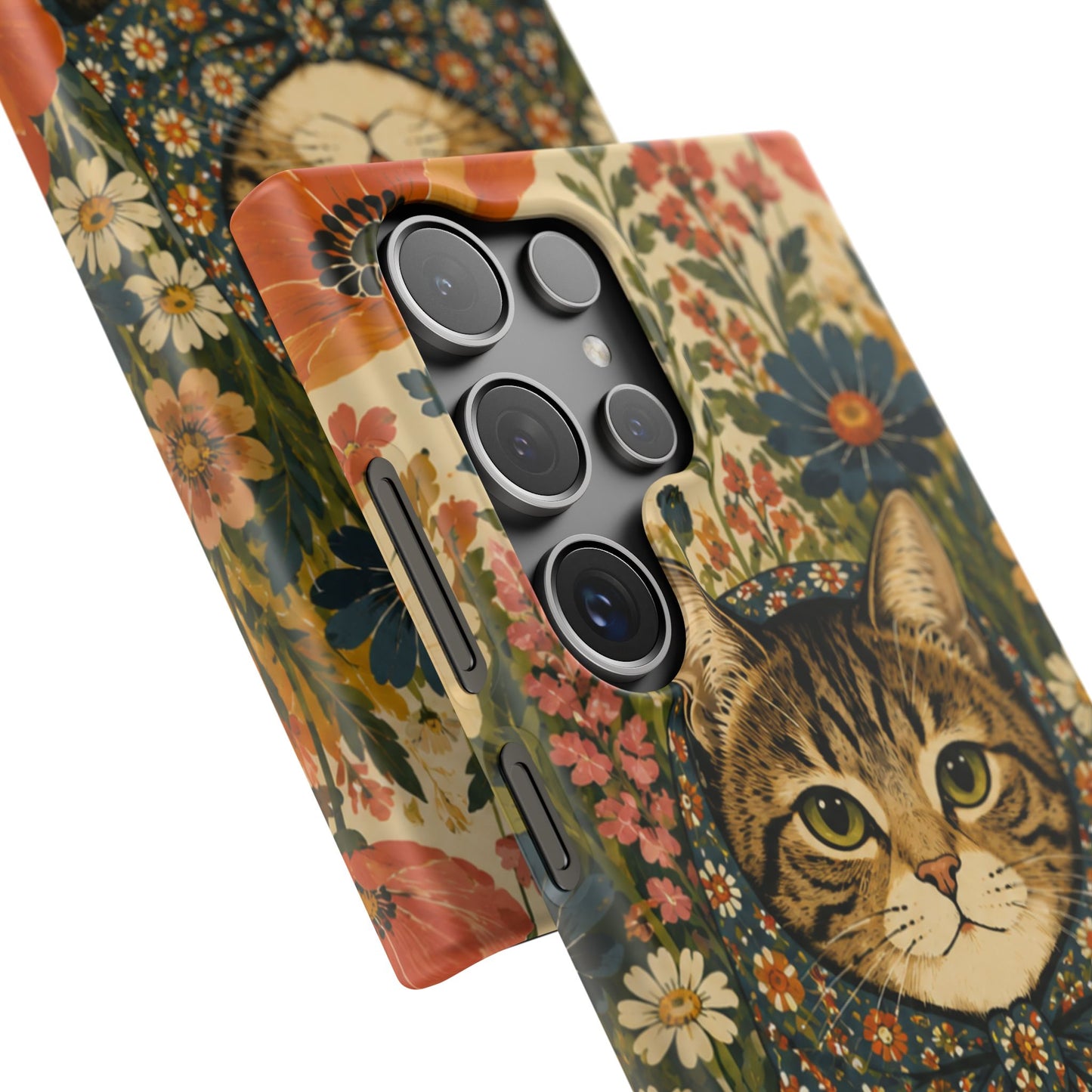 Babushka Cat Peeky Gardens Snap Phone Case