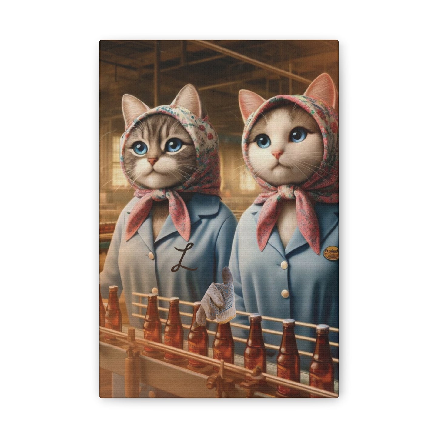 Lapurrn and Meowley Beer Factory Workers Wall Art