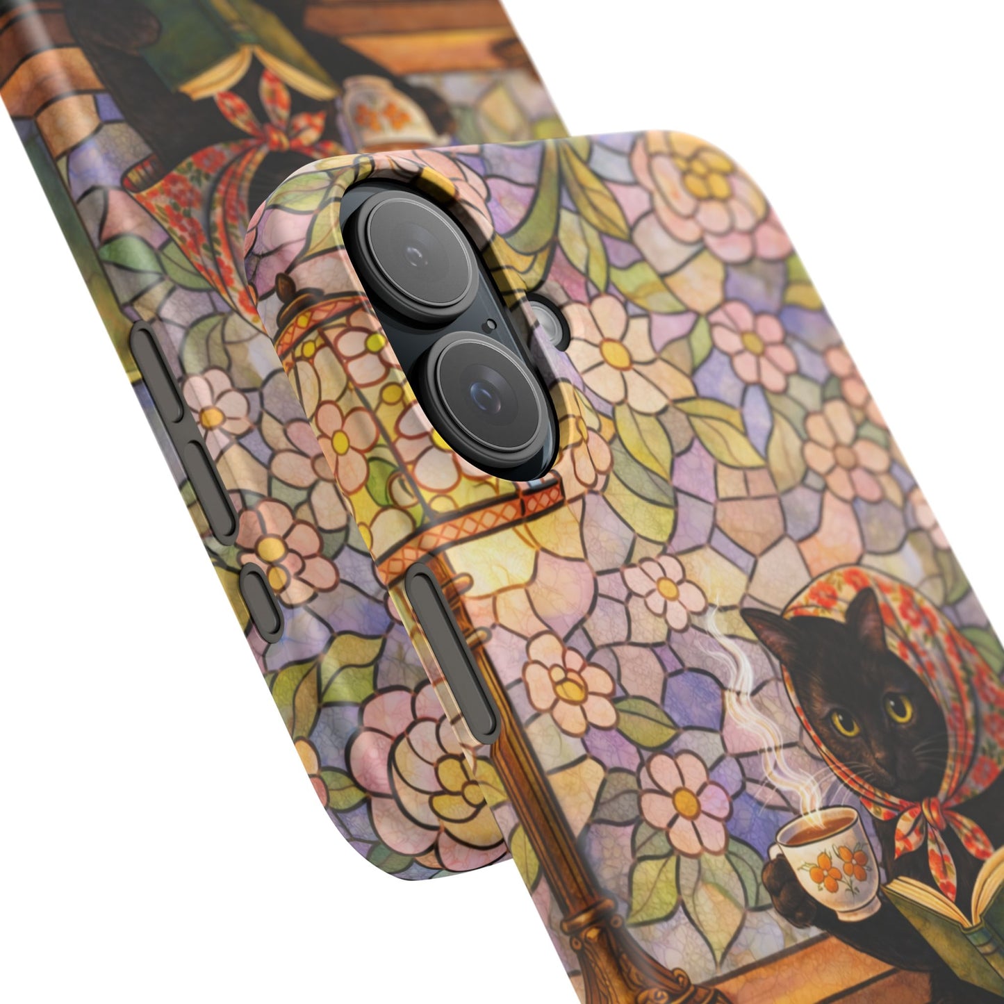 Babushka Cat Reads Artistic Literary Snap Phone Cases