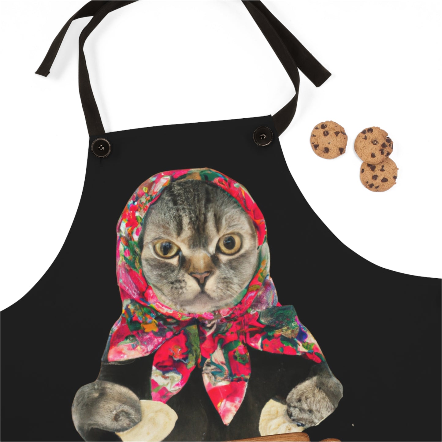 Babushka Cat, Pierogi Cat Apron (AOP)