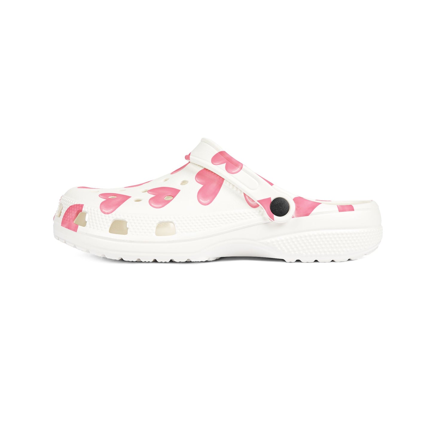 Pink Hearts Granny Gliders EVA Foam Rubber Shoes