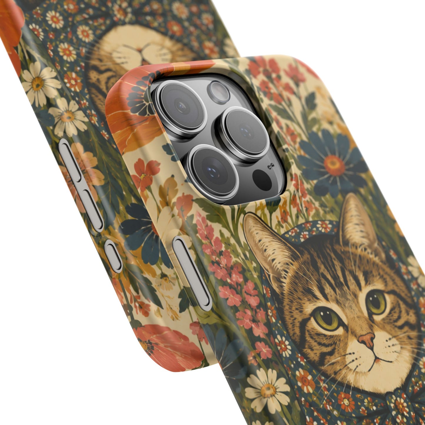 Babushka Cat Peeky Gardens Snap Phone Case