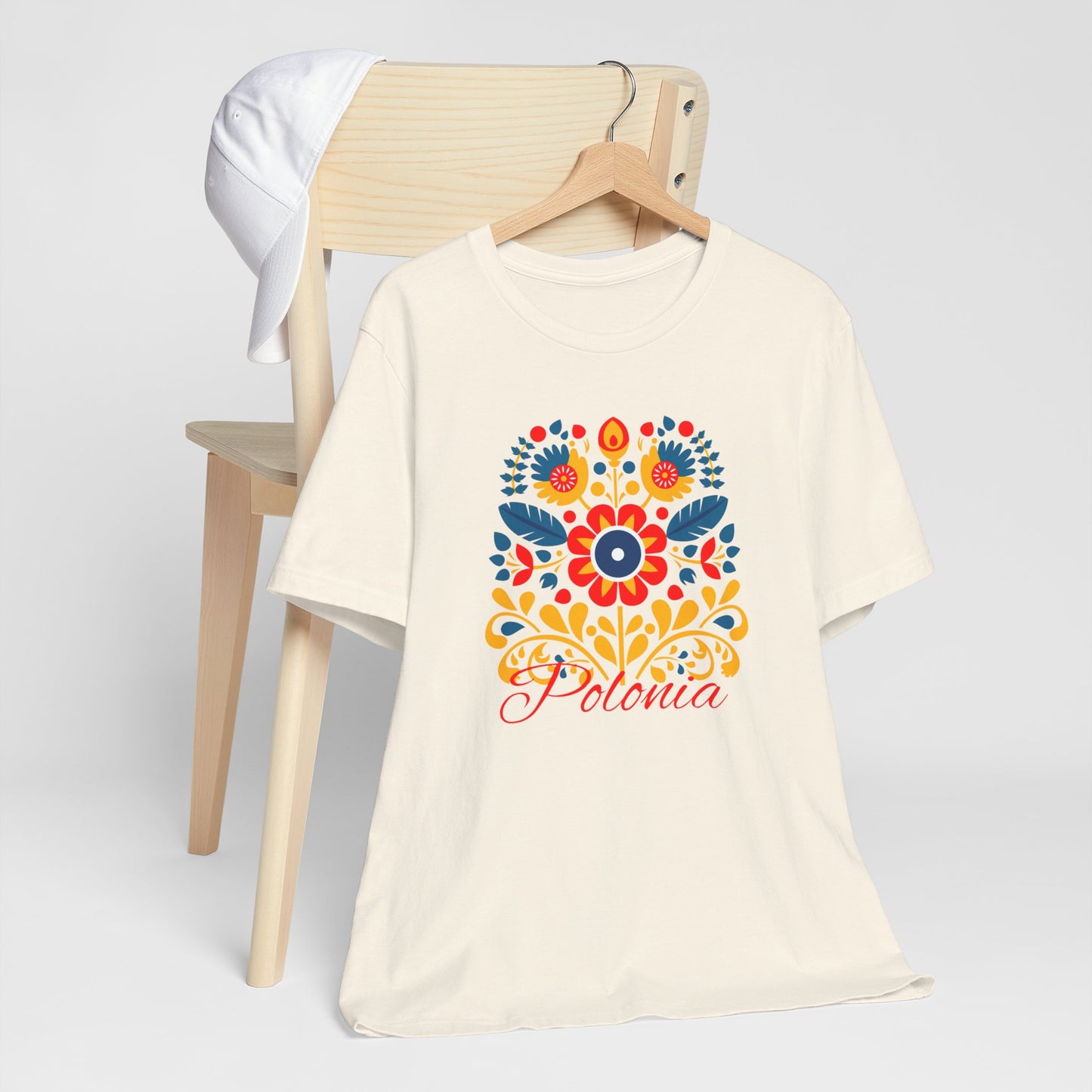 Polish Folk Art Wycinanki Design Unisex Jersey Short Sleeve Tee