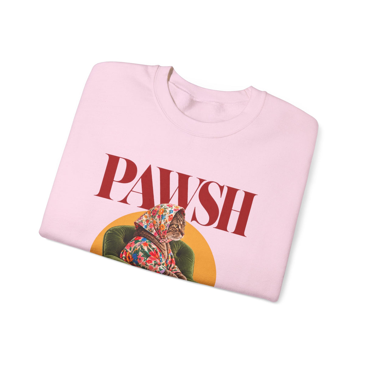 Babushka Cat Pawsh Icon Crewneck Sweatshirt