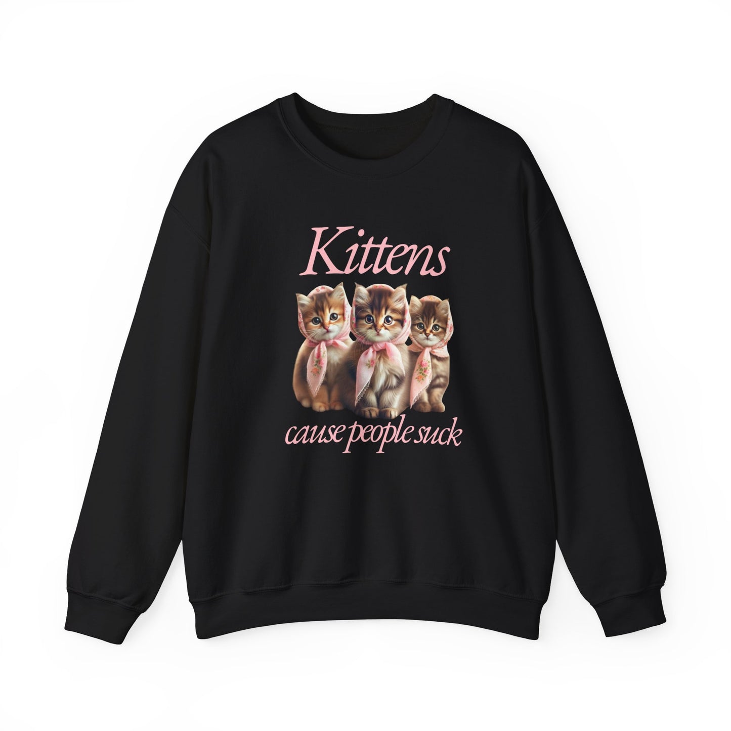 Babushka Kittens, Coquette Kittens, Unisex Heavy Blend™ Crewneck Sweatshirt