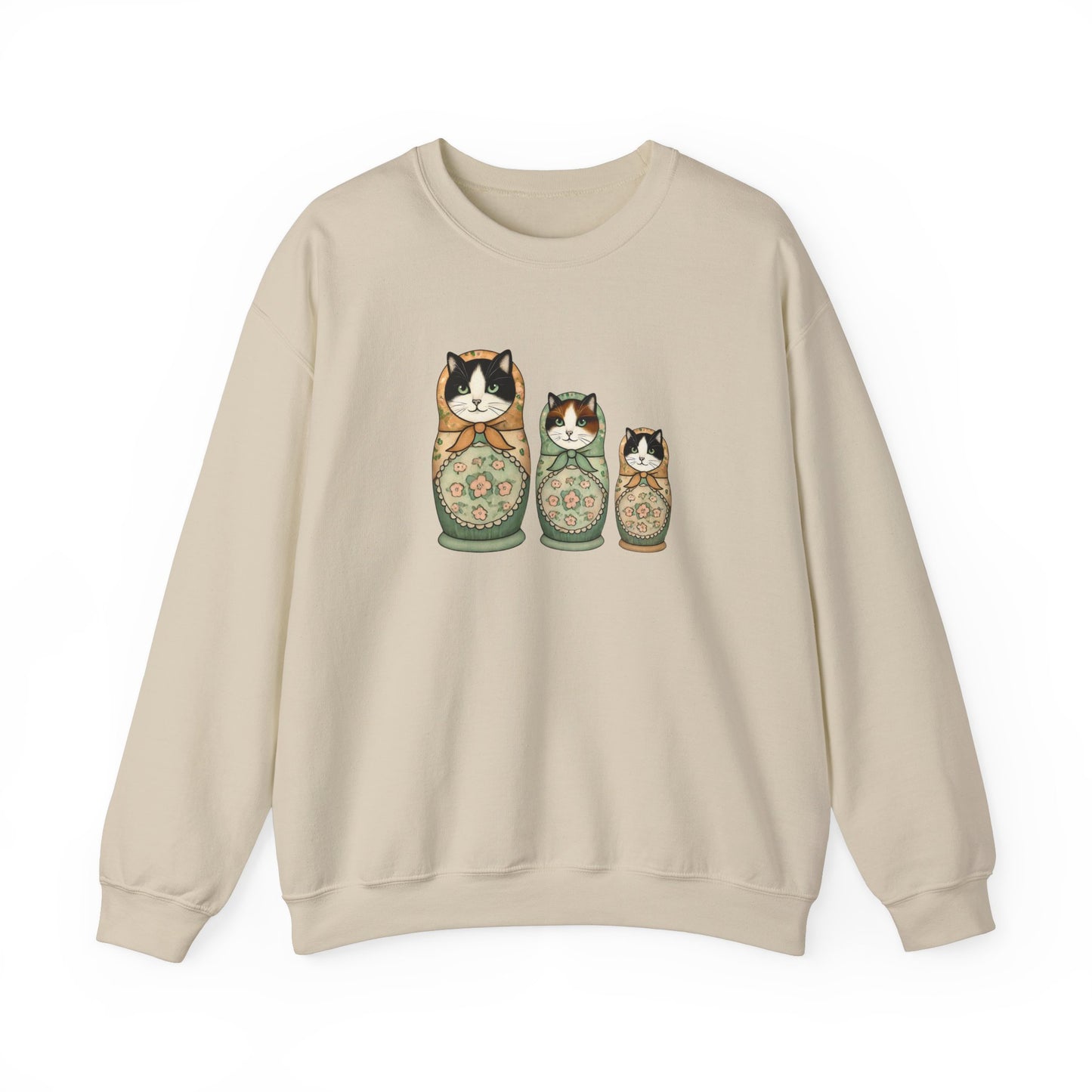 Catroysha Doll Babushka Cat Sweatshirt