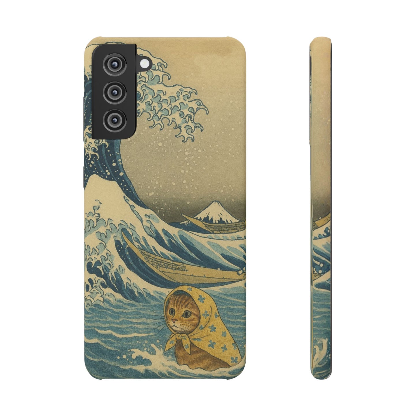 Babushka Cat x  The Great Wave Off Kanagawa Snap Phone Case
