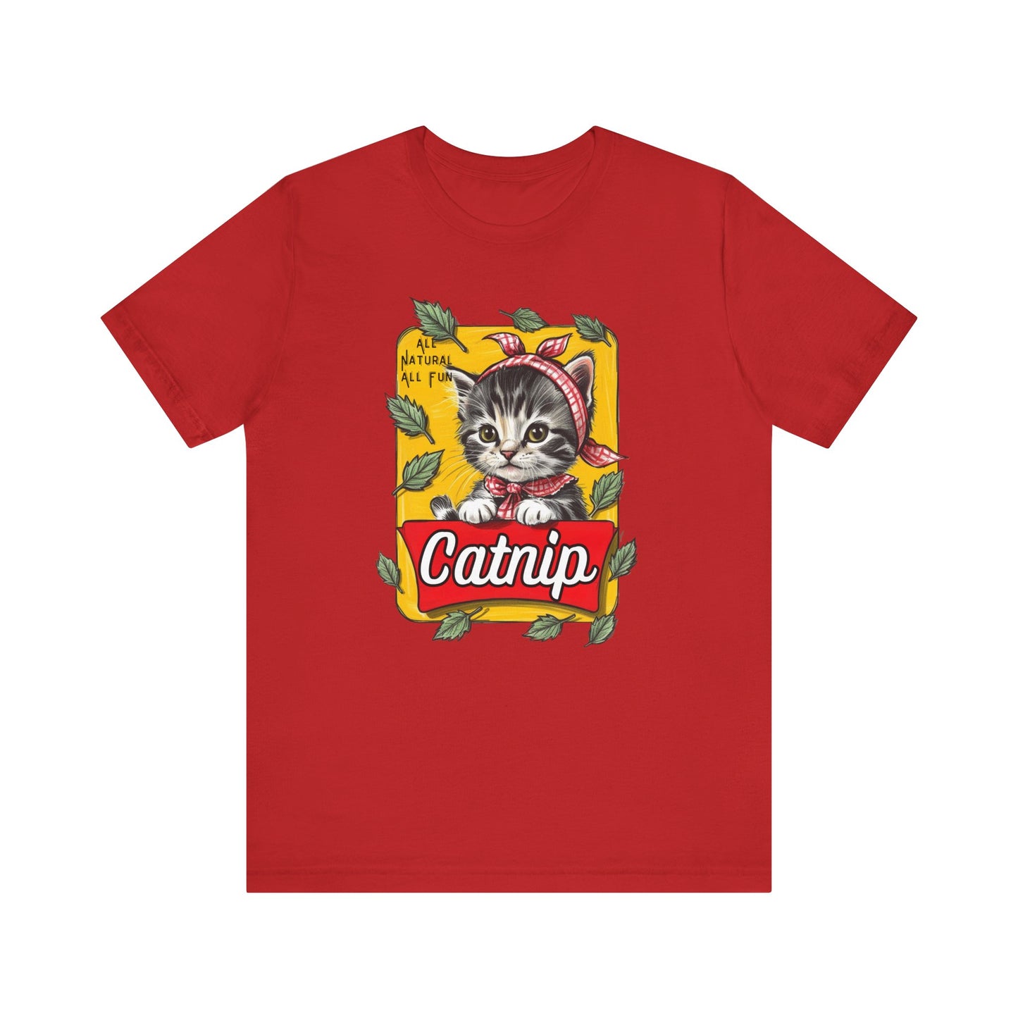 Babushka Cat, Vintage Catnip Kitten Unisex Jersey Short Sleeve Tee