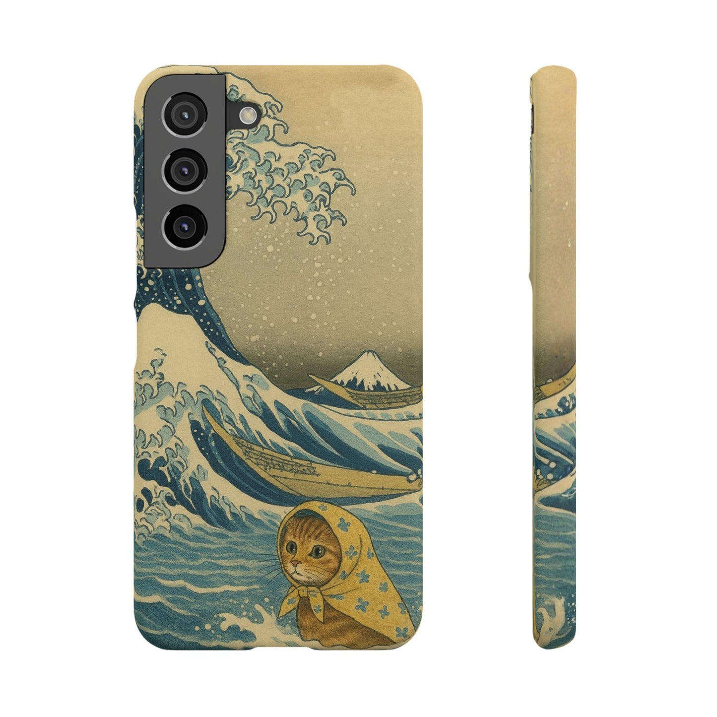 Babushka Cat x  The Great Wave Off Kanagawa Snap Phone Case