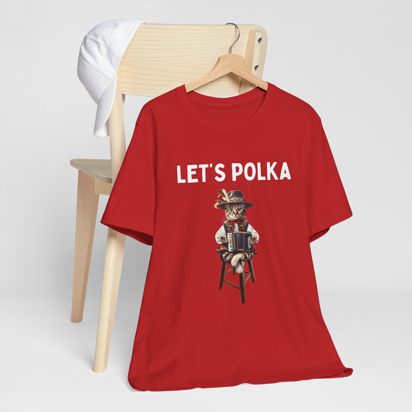 Polka Tee-Polish Cat Unisex Jersey Short Sleeve Tee for Cat Lovers and Polka Lovers