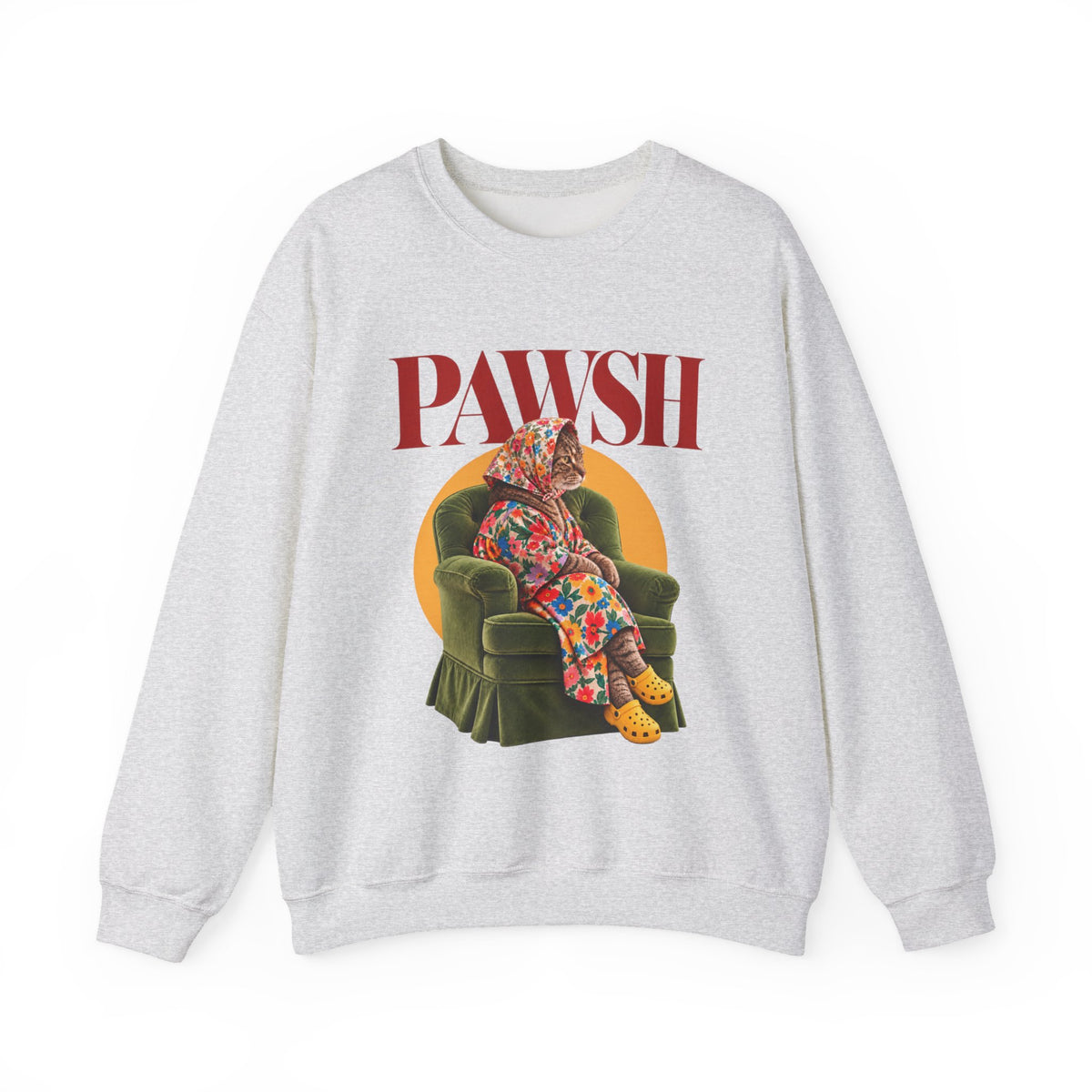 Babushka Cat Pawsh Icon Crewneck Sweatshirt