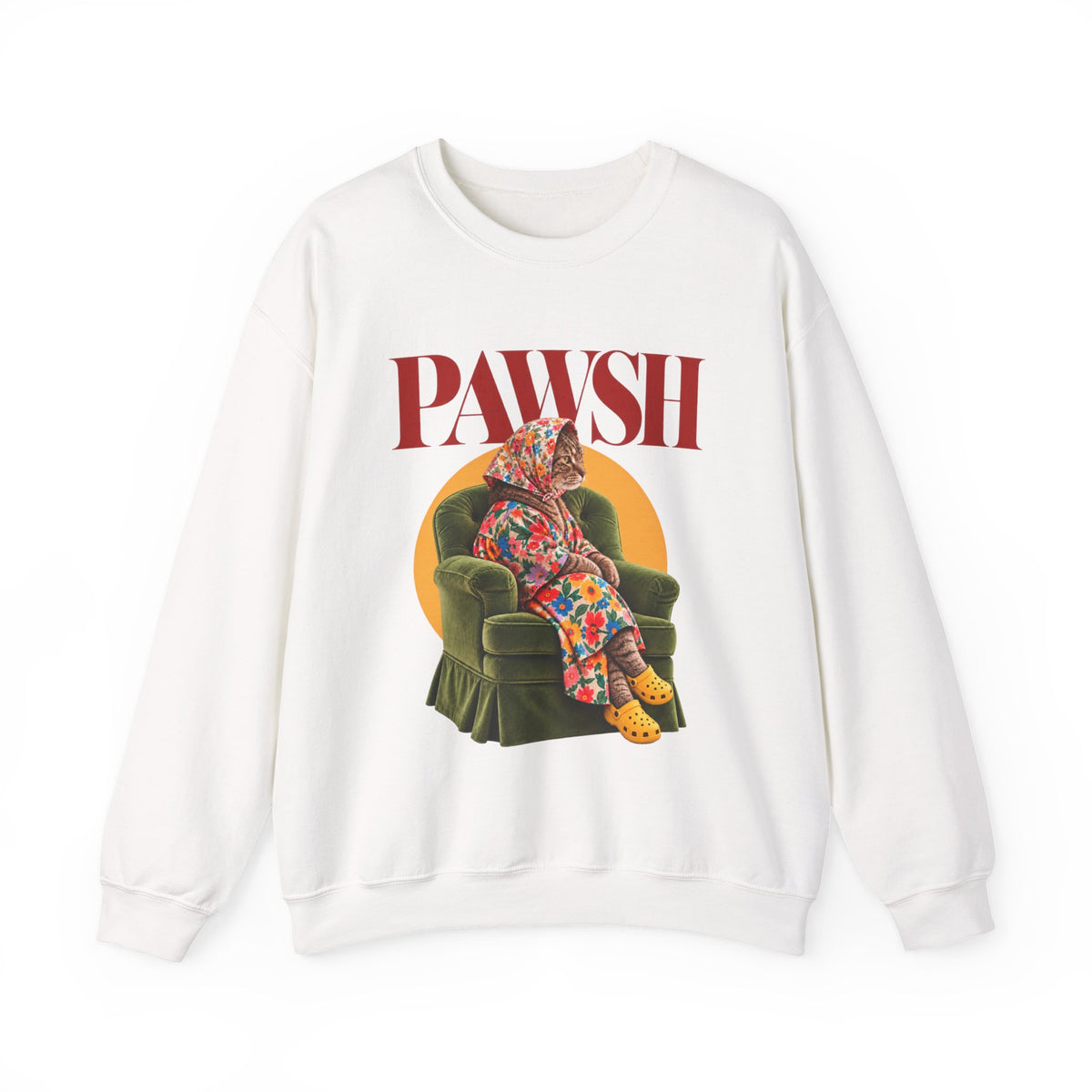 Babushka Cat Pawsh Icon Crewneck Sweatshirt