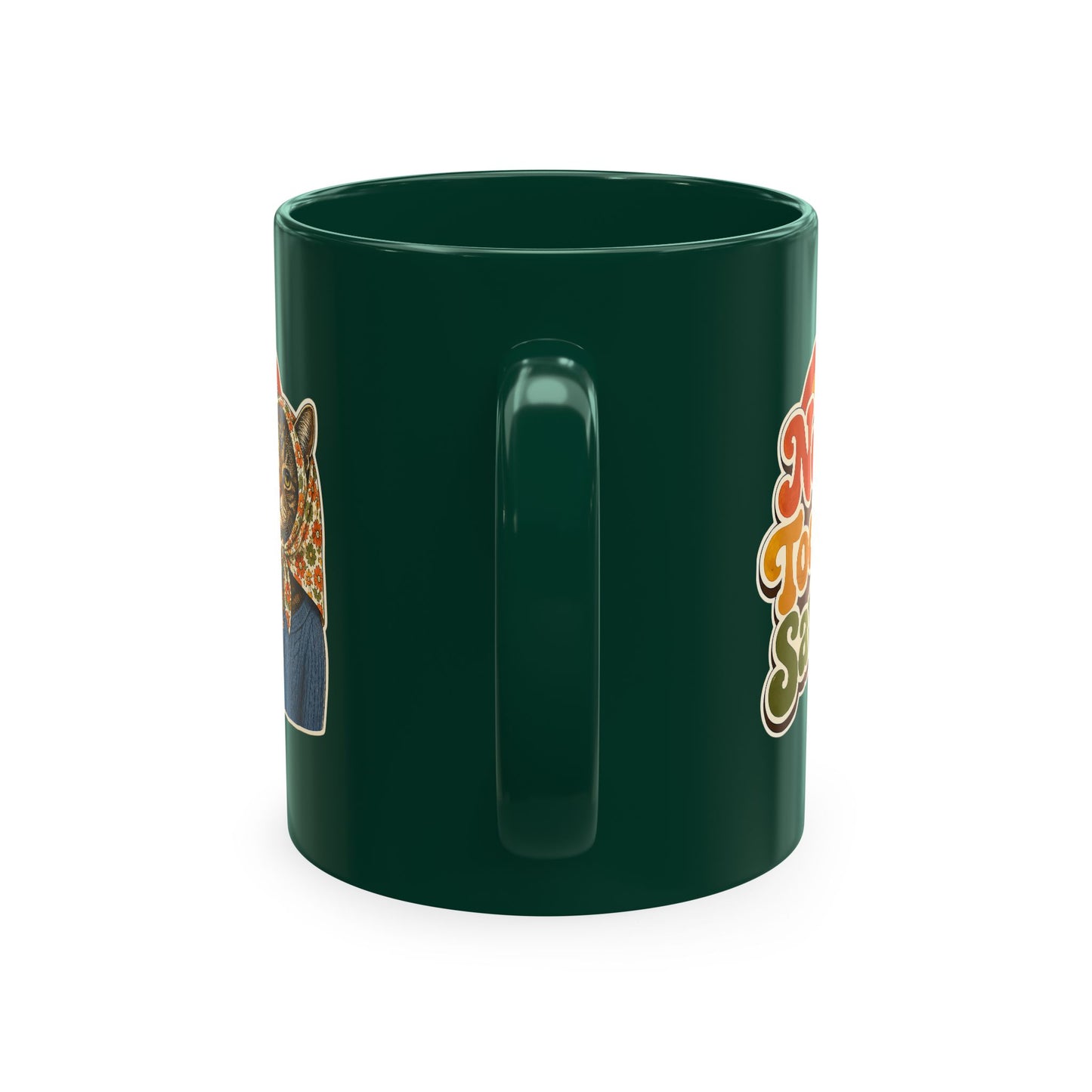 Babushka Cat-Not Today Satan-Traditional Ceramic Mug