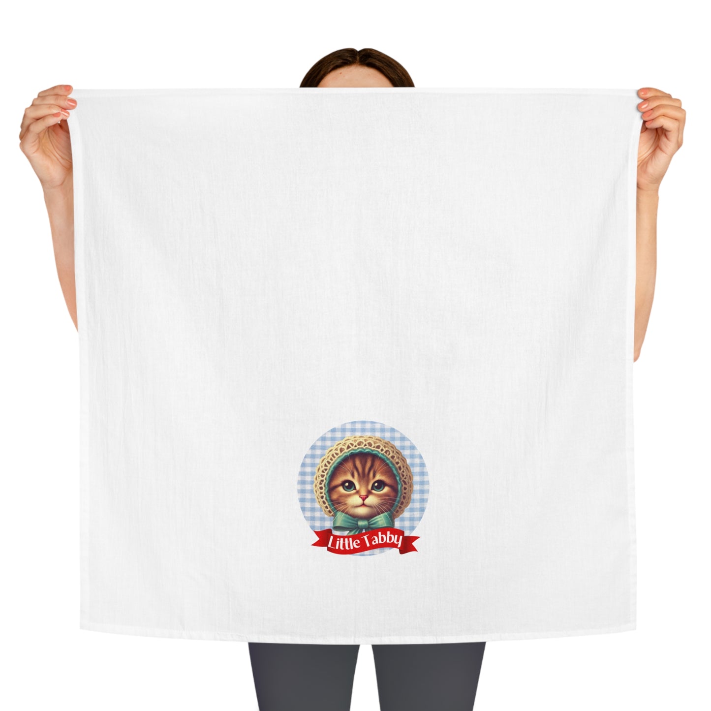 Tabby Cat, LIttle Tabby Parody Cat Tea Towel, Polish Gift, Hostess Gift