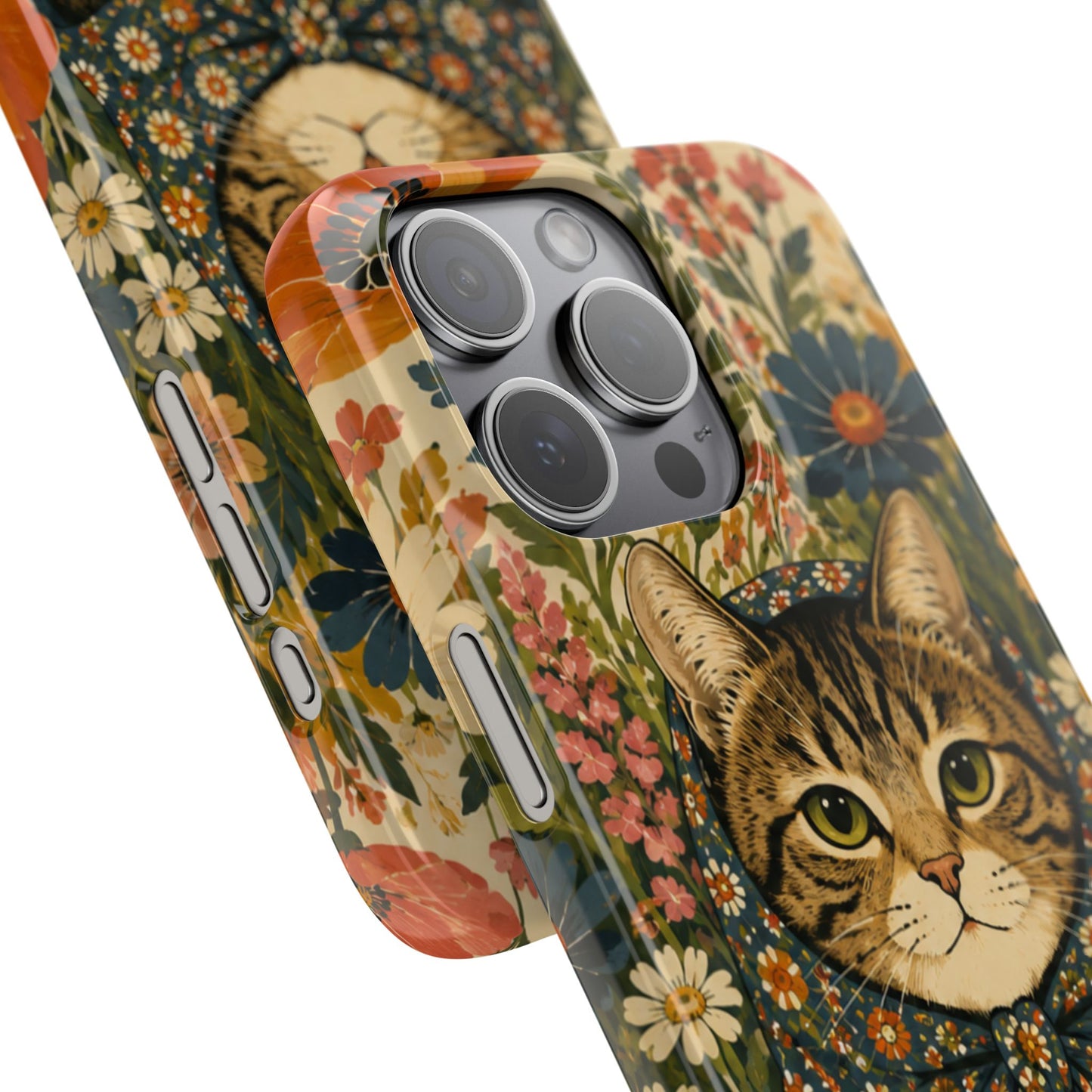 Babushka Cat Peeky Gardens Snap Phone Case