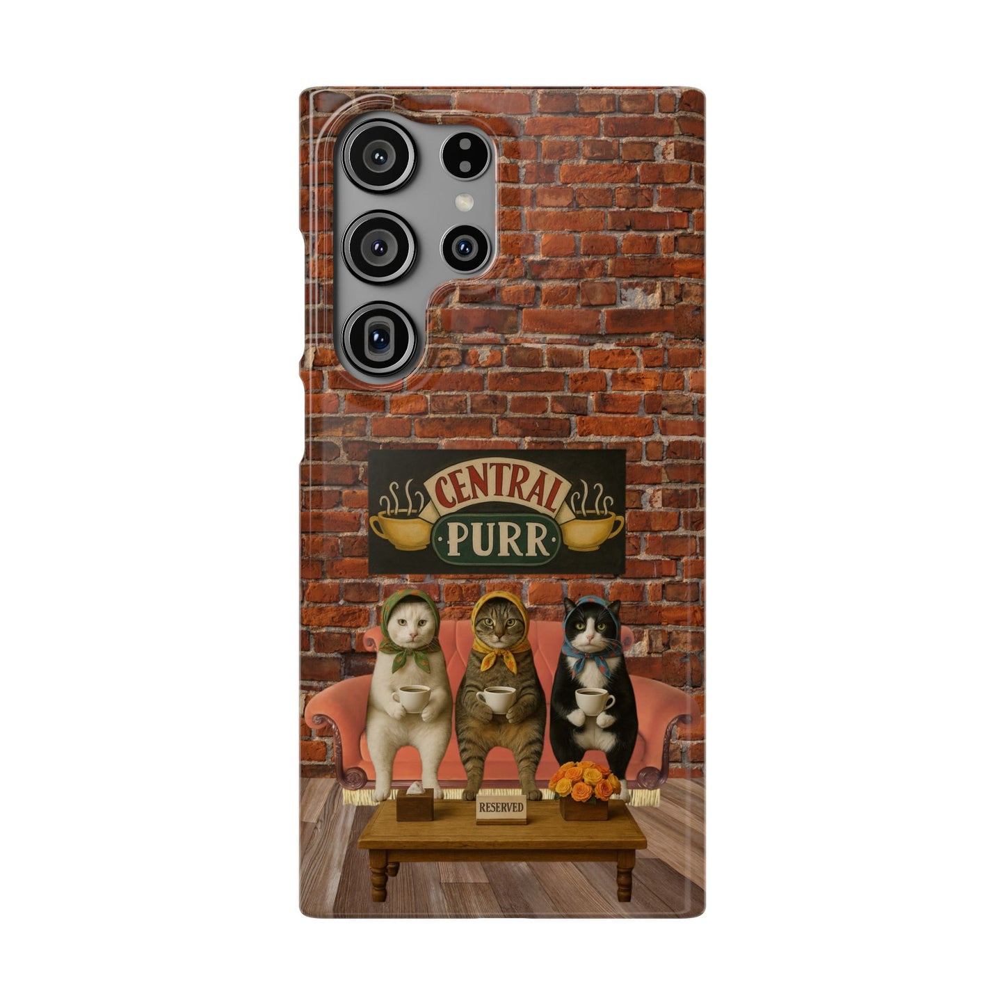 Babushka Cat Coffee Shop Snap Phone Case