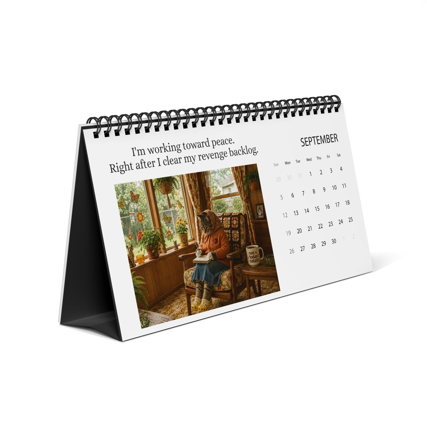 Babushka Cat 2027 Desktop Calendar