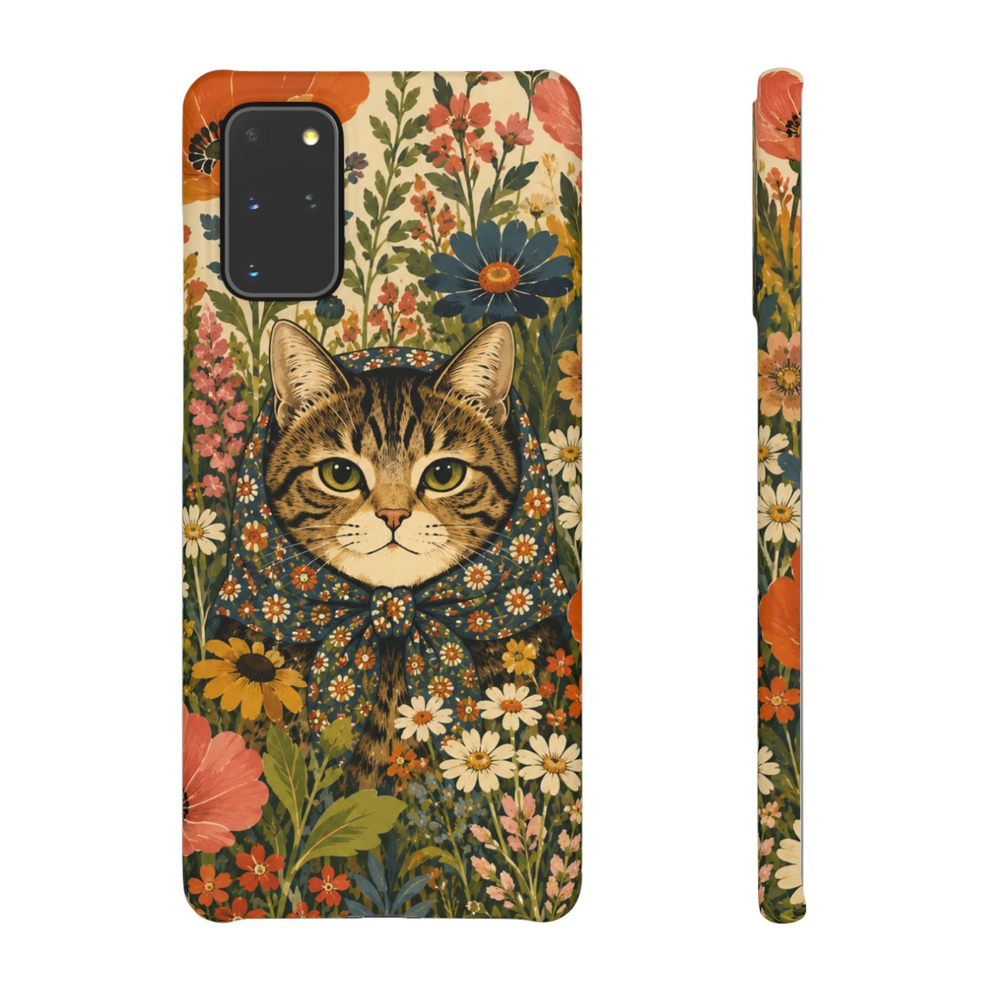 Babushka Cat Peeky Gardens Snap Phone Case