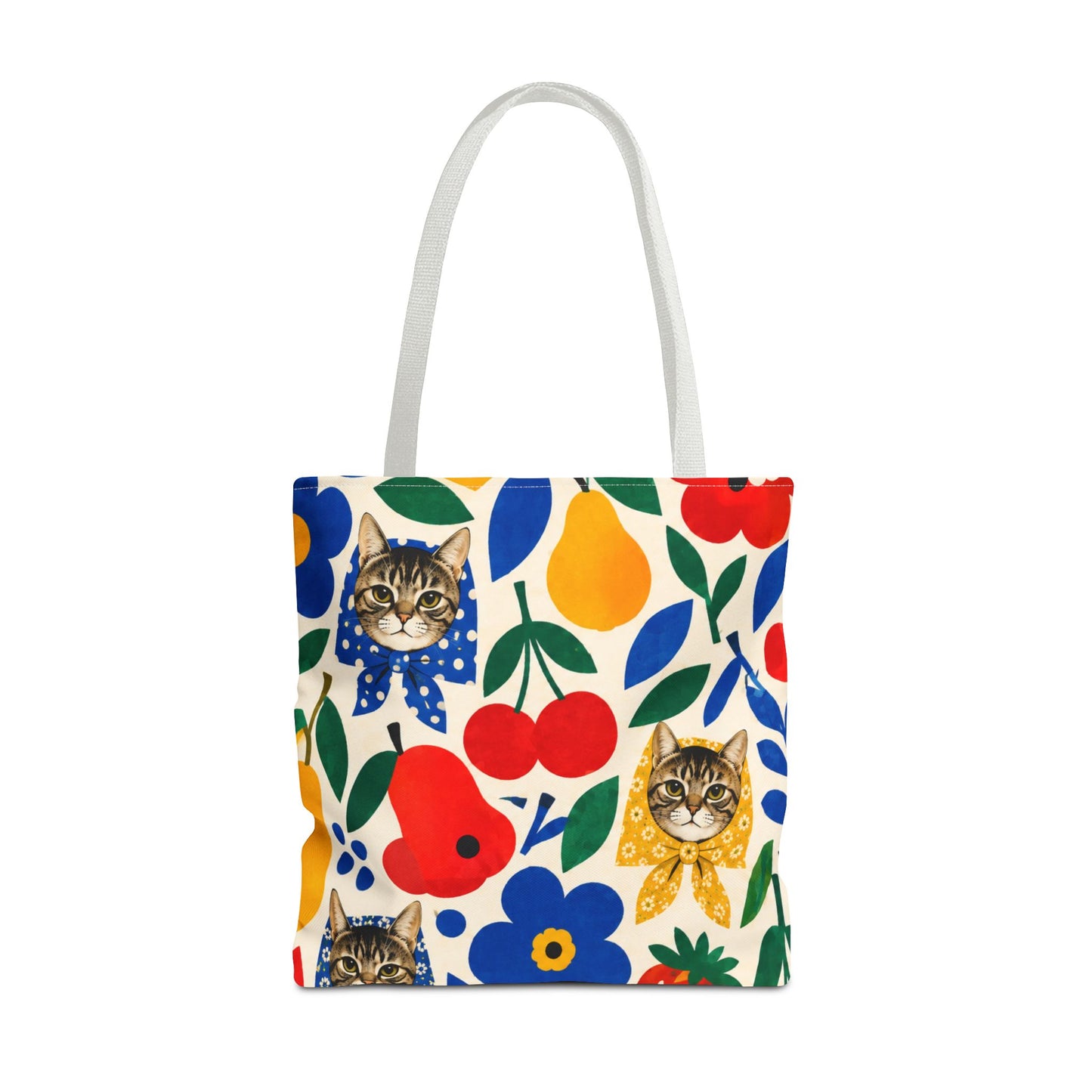 Babushka Cat Fruity Fun Reusable Tote