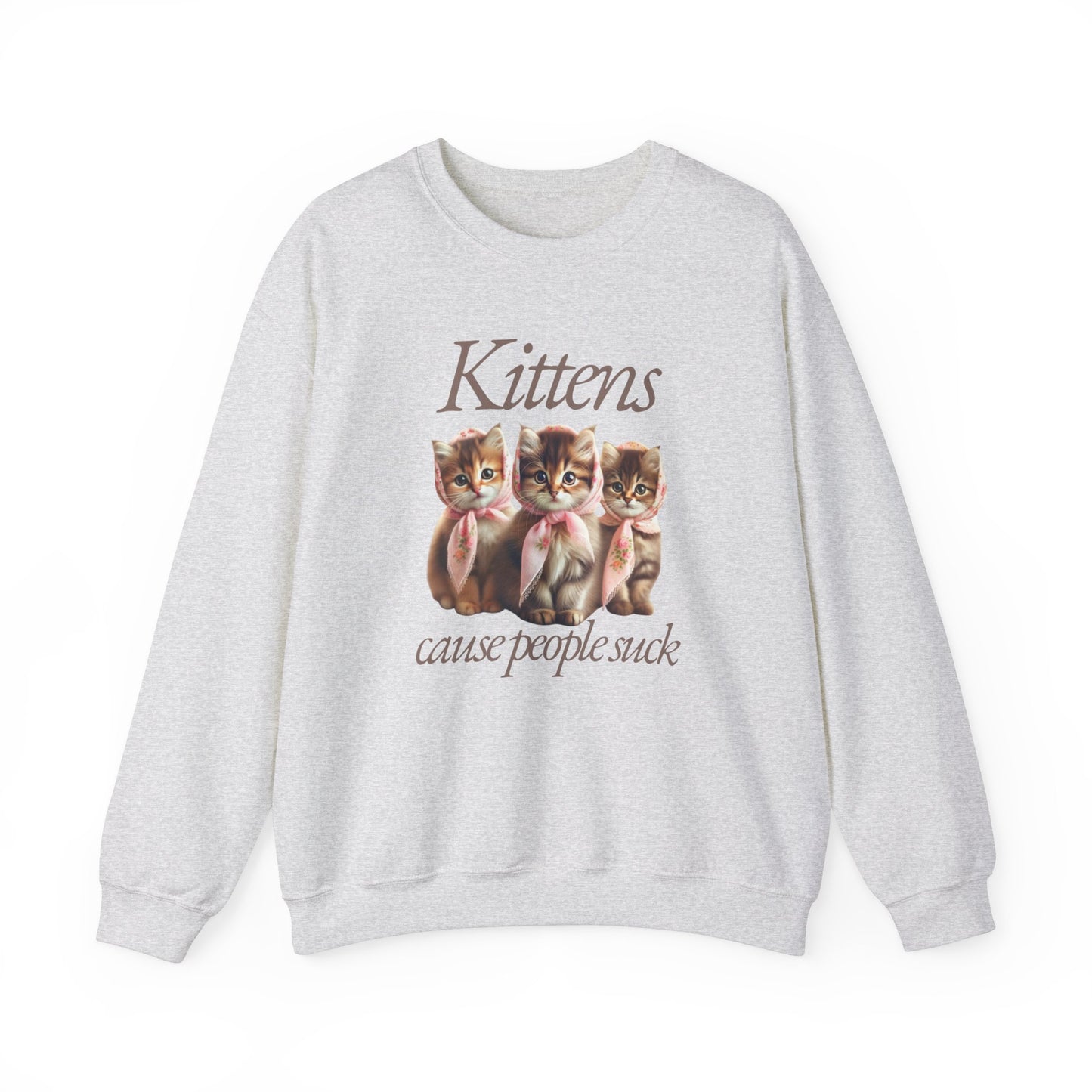 Babushka Kittens, Coquette Kittens, Unisex Heavy Blend™ Crewneck Sweatshirt