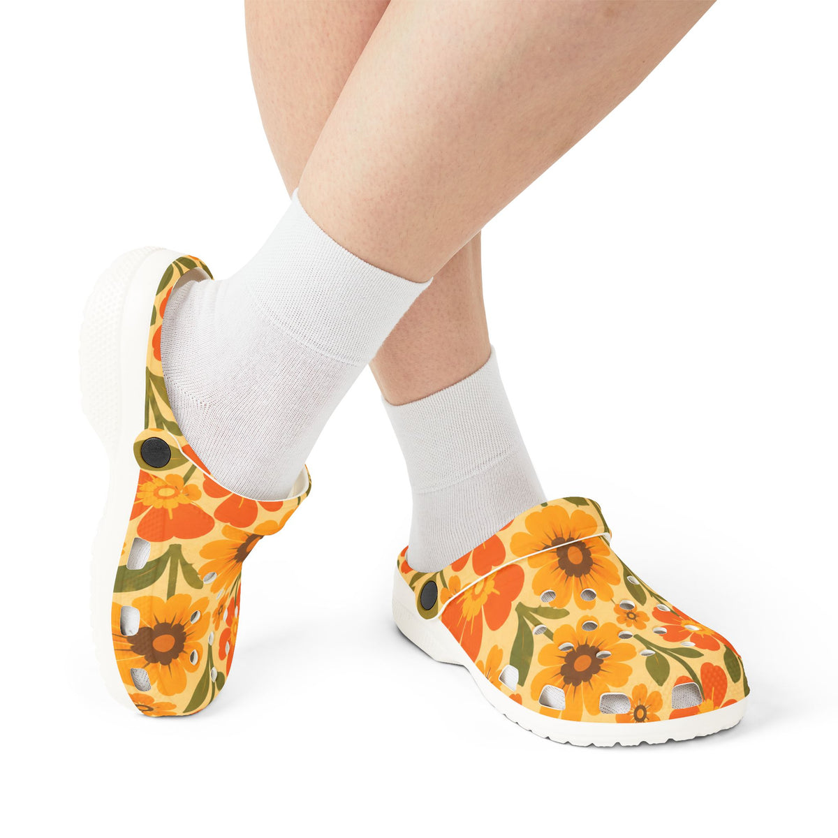 Floral Groove Garden Clogs EVA Foam Rubber Shoes (AOP)