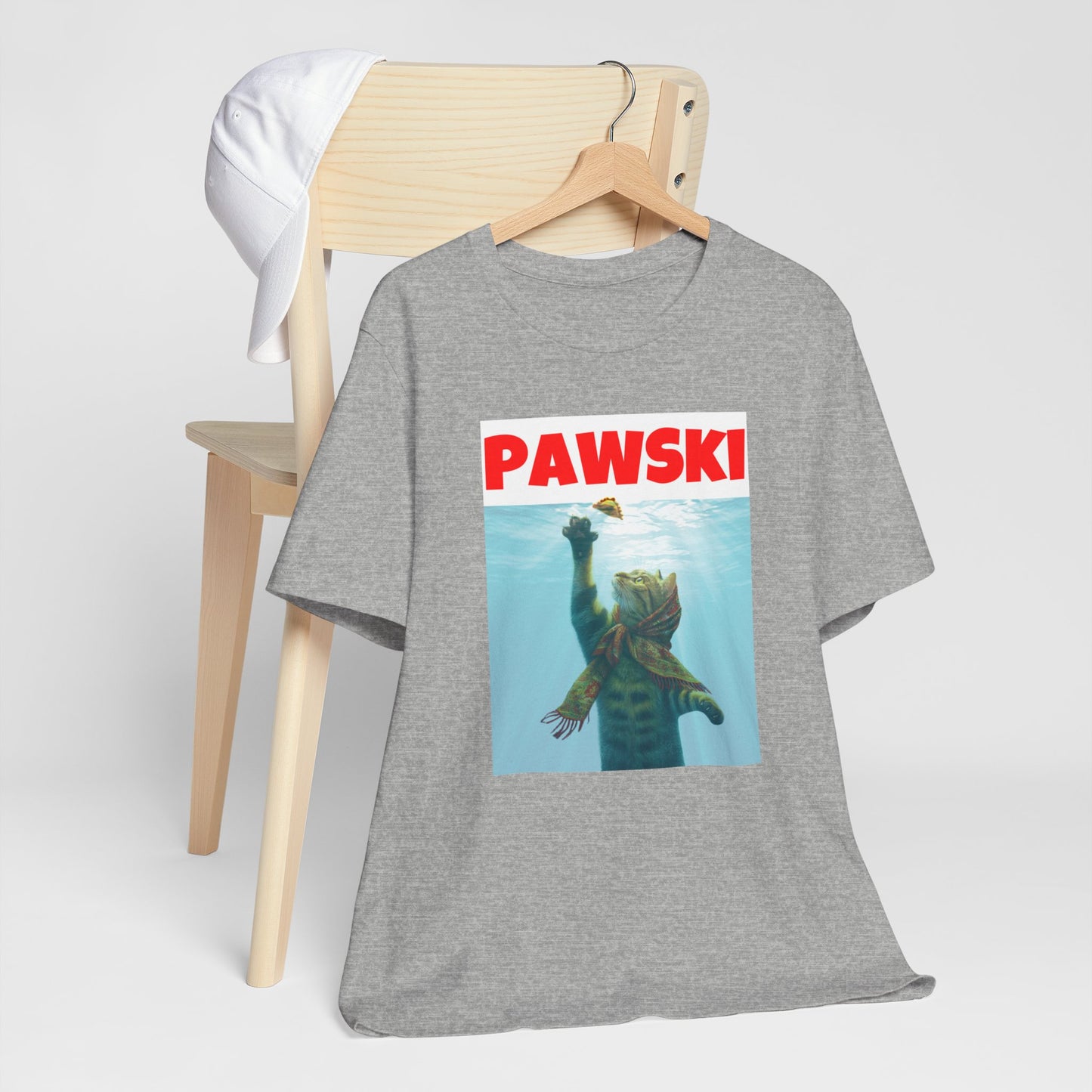 Babushka Cat, Pierogi Cat, Paws Cat Parody Shirt, Pawski Design Unisex Jersey Short Sleeve Tee