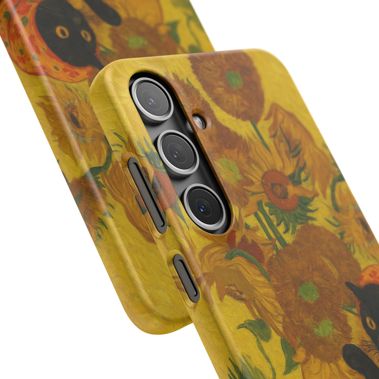 Babushka Cat Van Gogh Sunflowers Snap Phone Case
