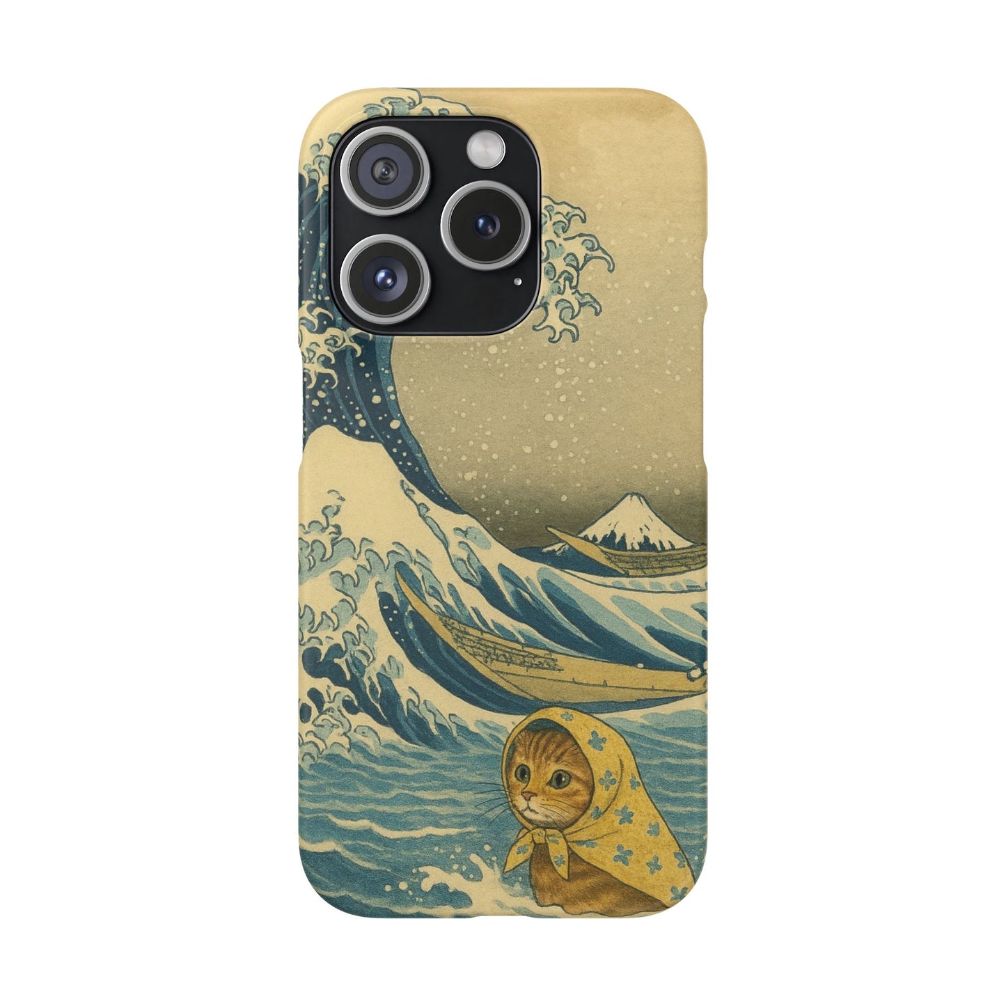 Babushka Cat x  The Great Wave Off Kanagawa Snap Phone Case