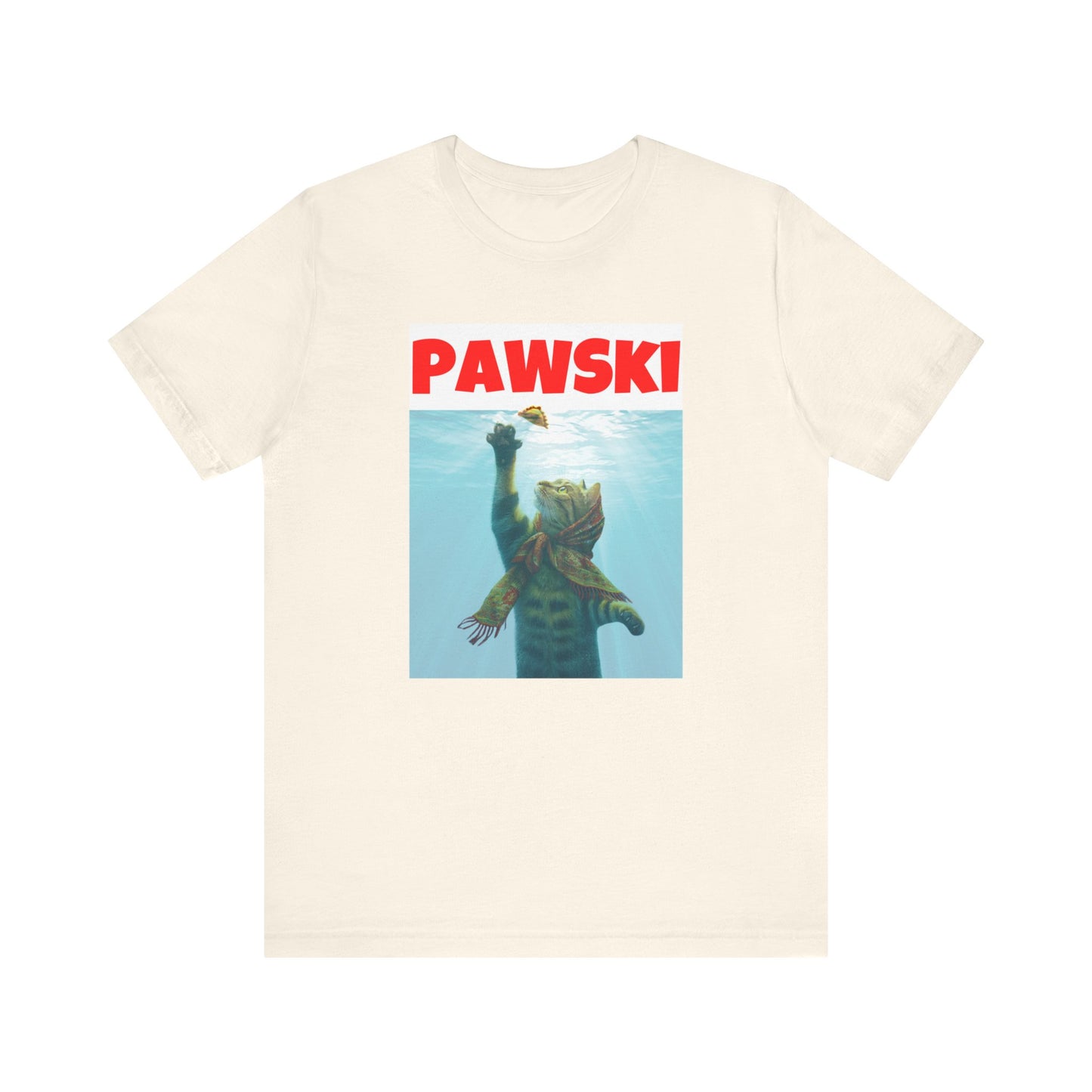 Babushka Cat, Pierogi Cat, Paws Cat Parody Shirt, Pawski Design Unisex Jersey Short Sleeve Tee