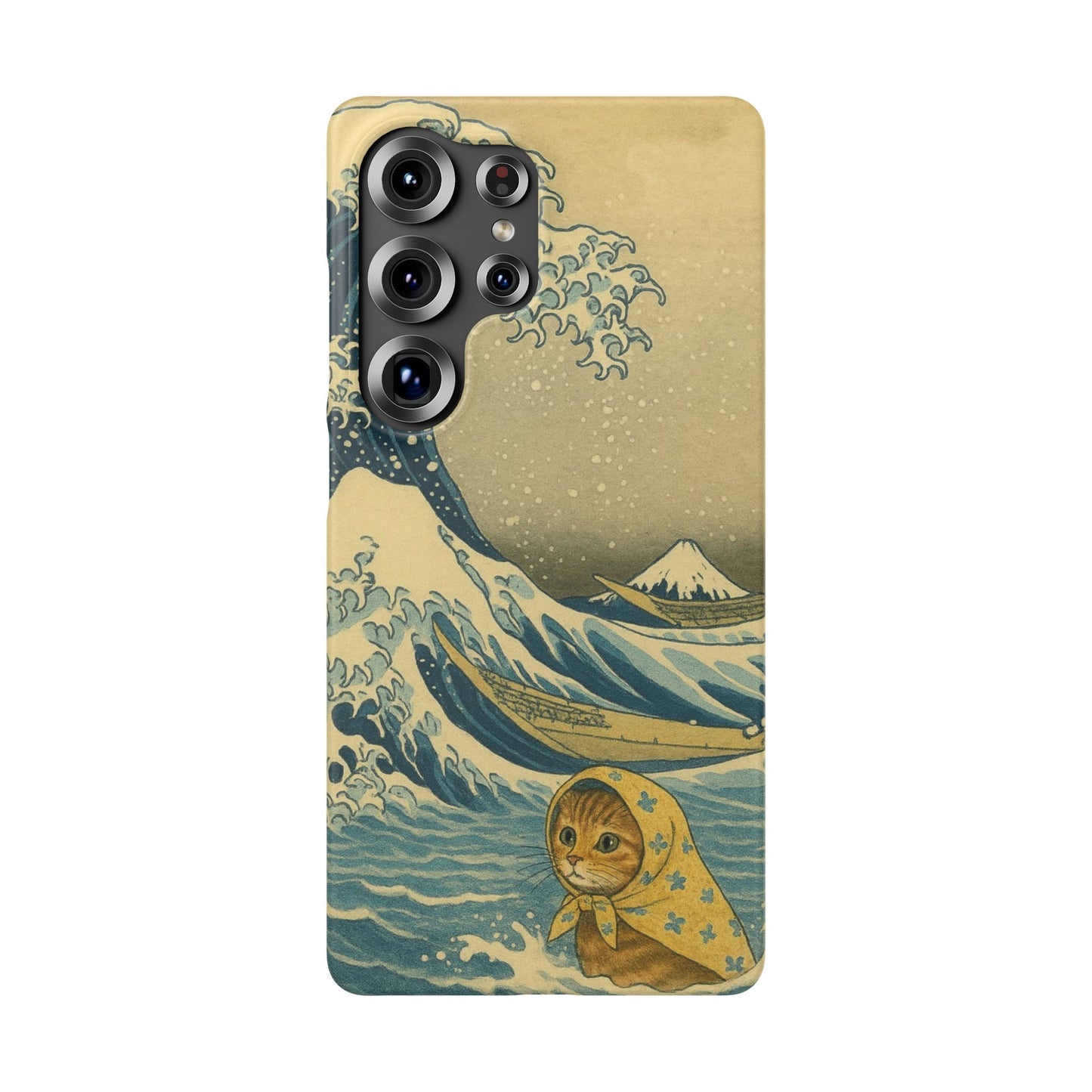 Babushka Cat x  The Great Wave Off Kanagawa Snap Phone Case