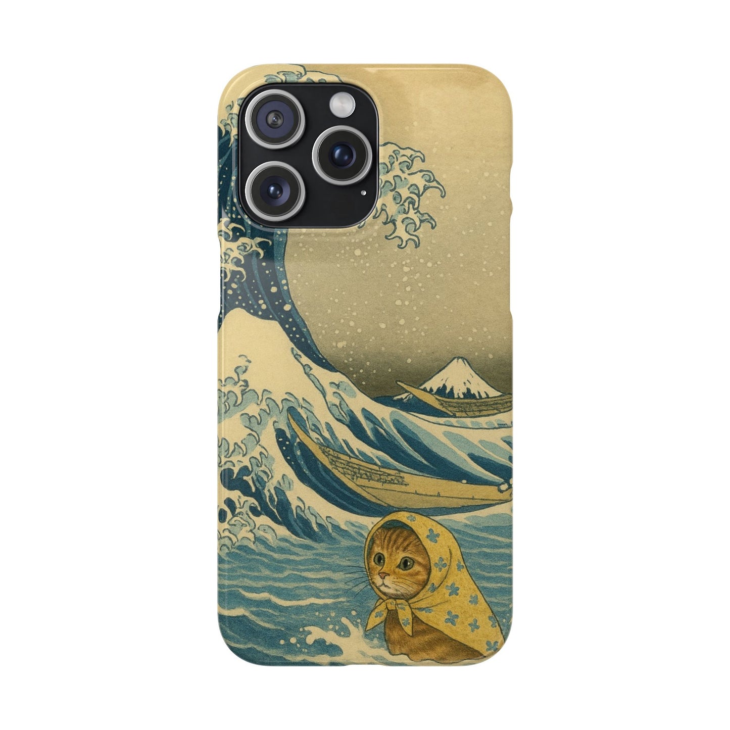 Babushka Cat x  The Great Wave Off Kanagawa Snap Phone Case