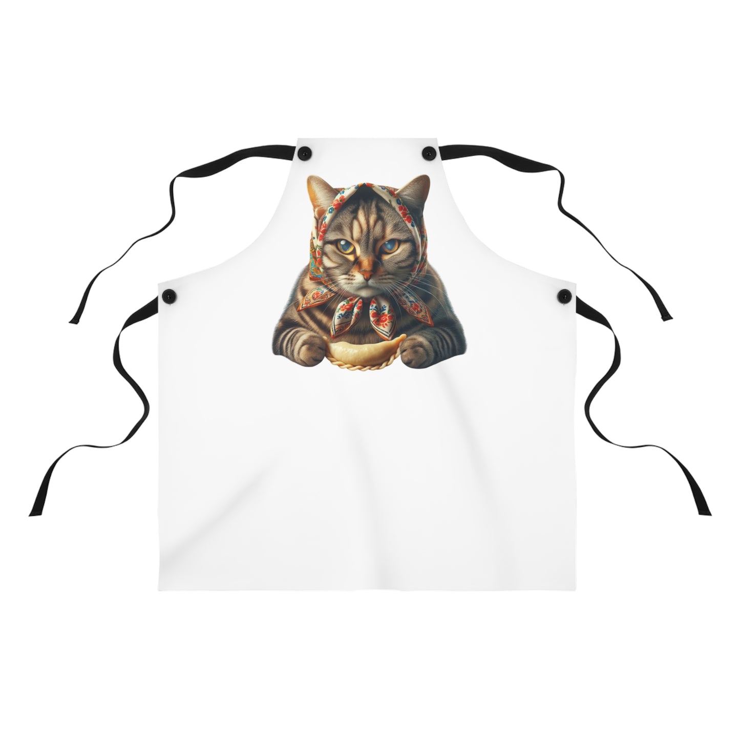 Babushka Cat Apron, Pierogi Cat