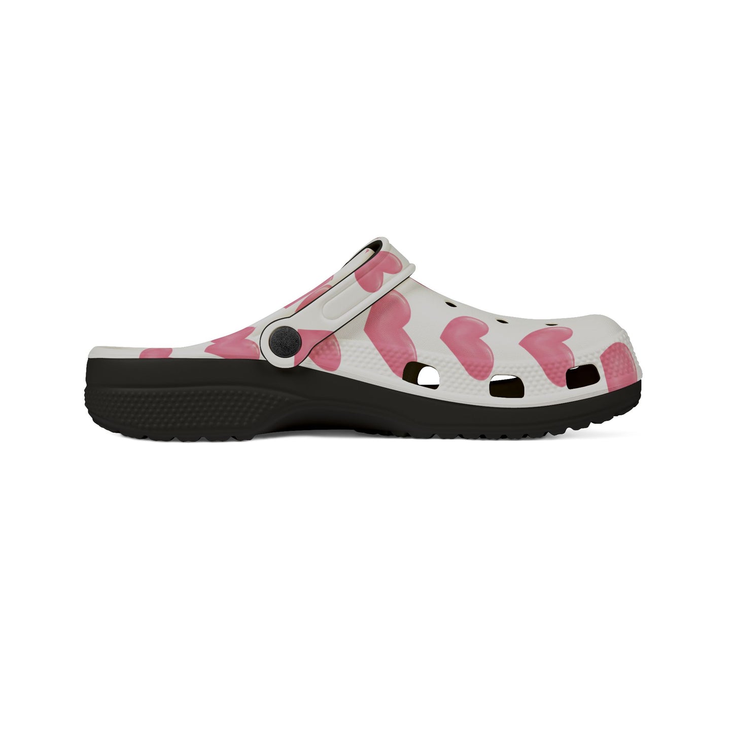 Pink Hearts Granny Gliders EVA Foam Rubber Shoes