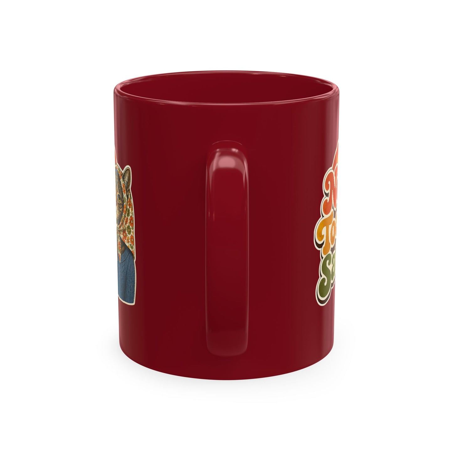 Babushka Cat-Not Today Satan-Traditional Ceramic Mug