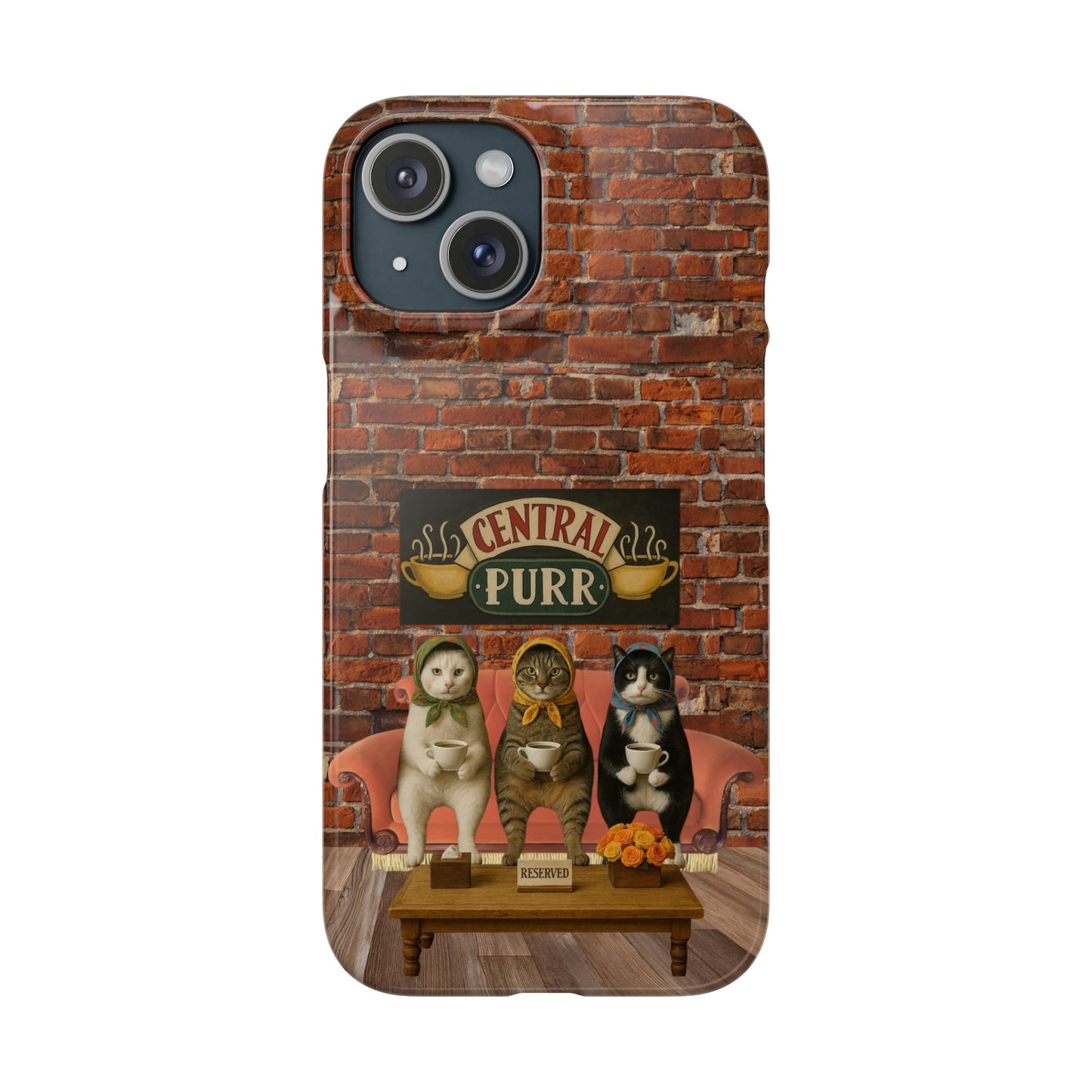 Babushka Cat Coffee Shop Snap Phone Case